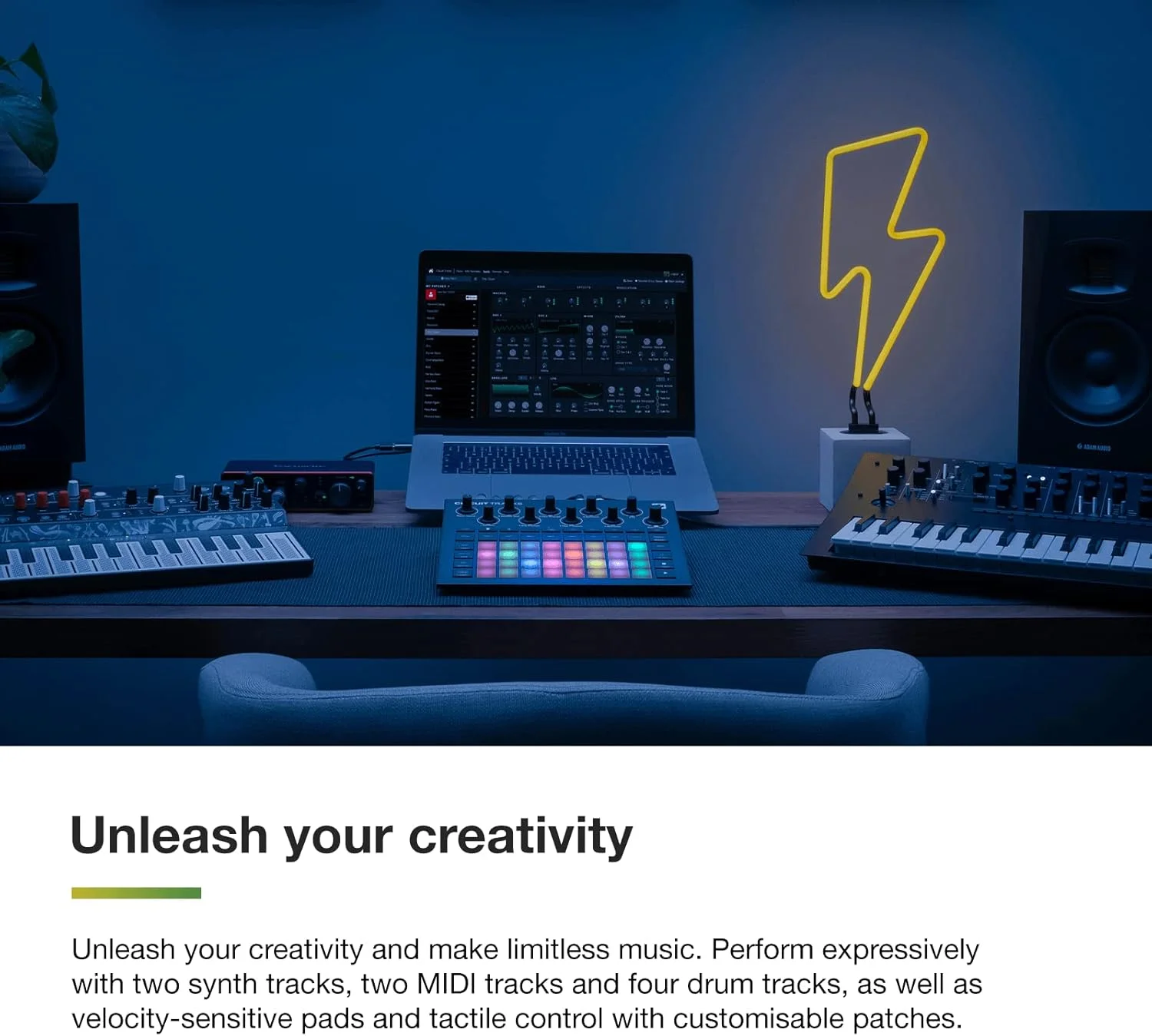 نوشن سیرکت ترکس: گروو باکس-سیکوئنسر با سینتی سایزر، MIDI و مسیرهای درام + نوشن سیرکت ریتم: سمپلر و گروو باکس با هشت مسیر سمپل برای ساخت و اجرای بیت.