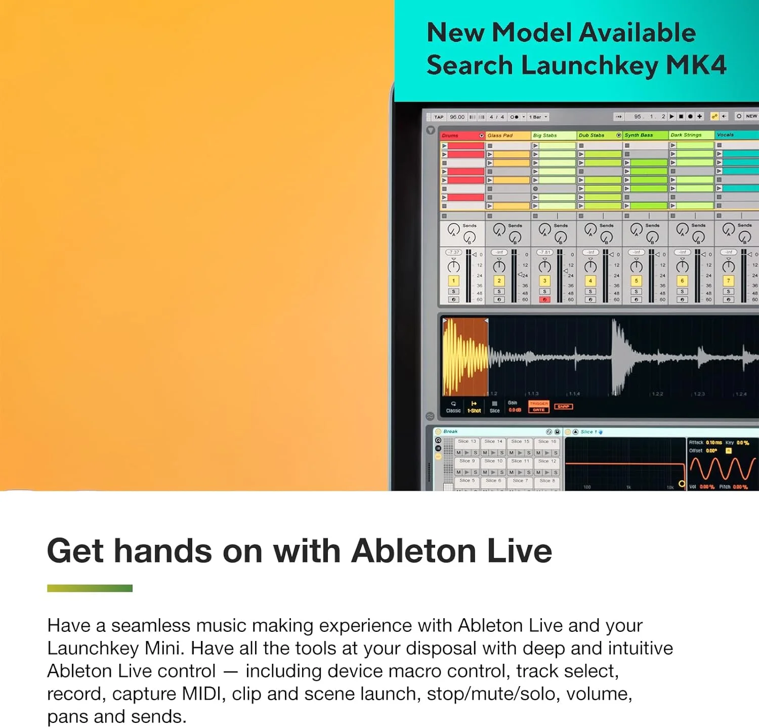 Novation Launchkey Mini [MK3] – کنترلر کیبورد USB/MIDI قابل حمل با 25 کلید و یکپارچه‌سازی DAW. دارای حالت Fixed-Chord و Arpeggiator – برای تولید موسیقی