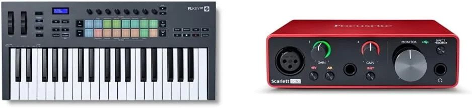کیبورد کنترلر MIDI نواشن FLkey 37 – یکپارچگی بینقص با FL Studio به همراه حالتهای آکورد و گام و باندل کارت صدای USB Focusrite Scarlett Solo نسل 3 برای نوازندگان گیتار کیبورد کنترلر MIDI نواشن FLkey 37 – یکپارچگی بینقص با FL Studio به همراه حالتهای آکورد و گام و باندل کارت صدای USB Focusrite Scarlett Solo نسل 3 برای نوازندگان گیتار
