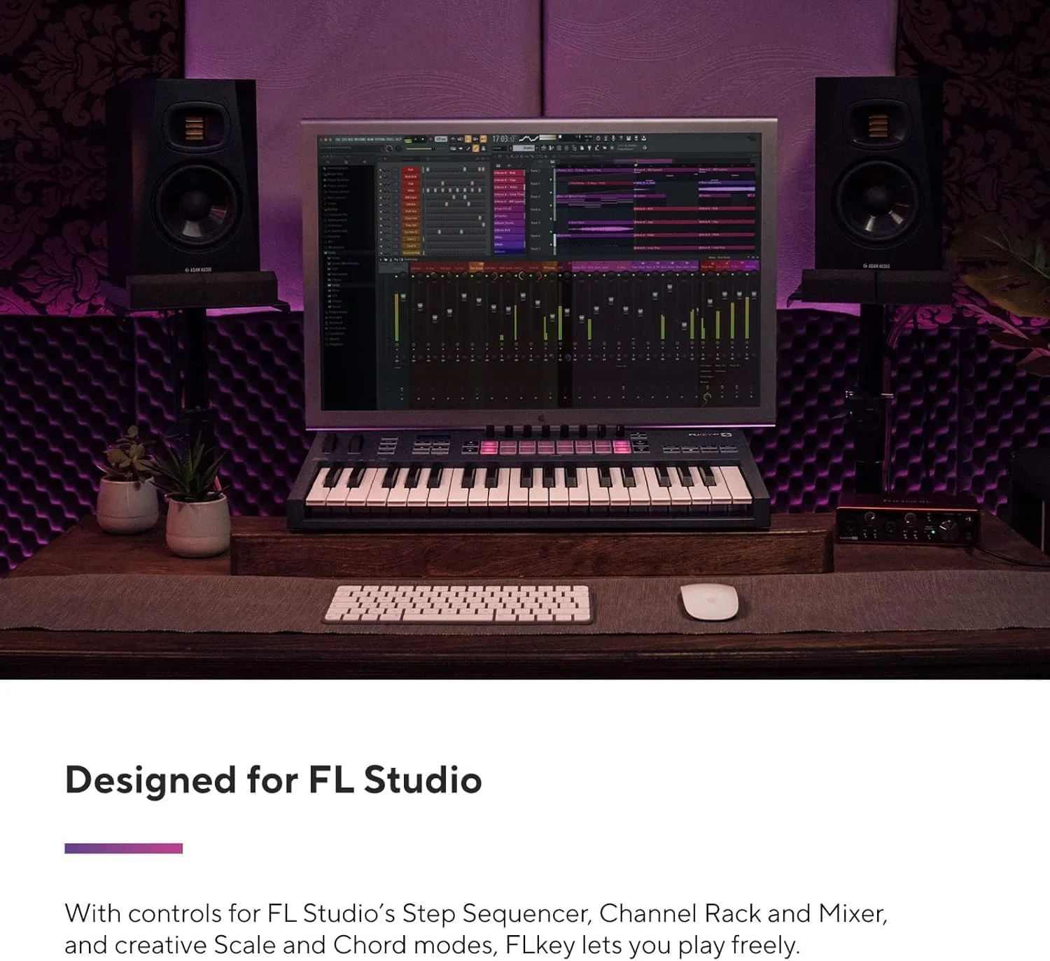 کیبورد کنترلر MIDI نواشن FLkey 37 – یکپارچگی بینقص با FL Studio به همراه حالتهای آکورد و گام. تمام نرمافزاری که برای تولید موسیقی نیاز دارید کیبورد کنترلر MIDI نواشن FLkey 37 – یکپارچگی بینقص با FL Studio به همراه حالتهای آکورد و گام. تمام نرمافزاری که برای تولید موسیقی نیاز دارید