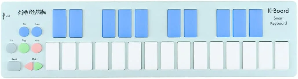 کنترلر MIDI کیبورد Keith McMillen K-716C-S K-Board Snow + هدفون keepdrum