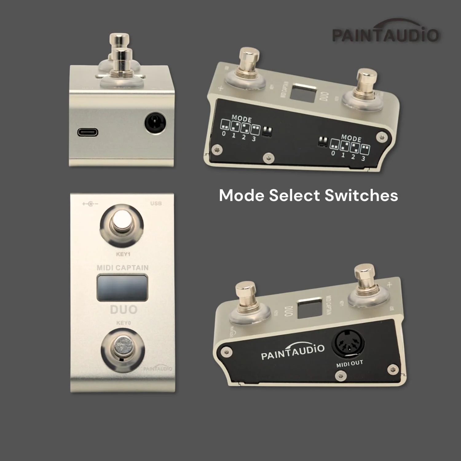 کنترلر پایی MIDI Captain DUO پینت آدیو، مناسب برای کیبوردهای مولتی افکت، سینتی سایزر، نرم‌افزار USB-MIDI DAW DSP، پشتیبانی از USB-HID، سوئیچ چند حالته (MIDI Captain DUO)