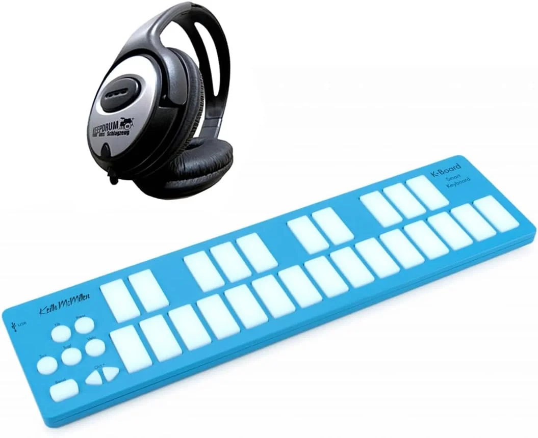 کنترلر میدی کیبورد Keith McMillen K-716C-A K-Board آبی + هدفون keepdrum