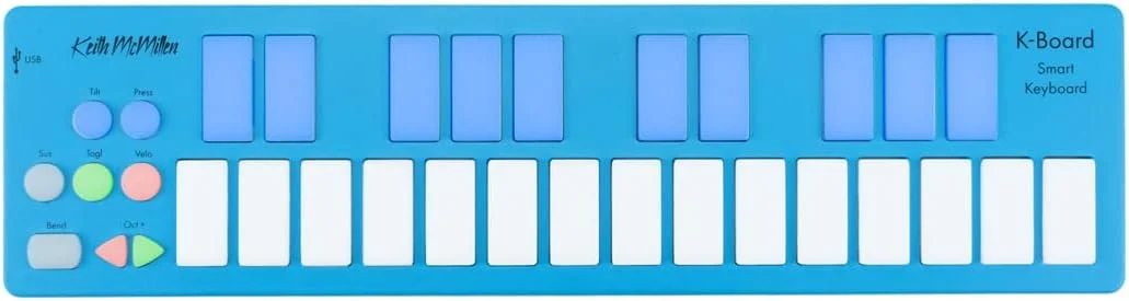 کنترلر میدی کیبورد Keith McMillen K-716C-A K-Board آبی + هدفون keepdrum کنترلر میدی کیبورد Keith McMillen K-716C-A K-Board آبی + هدفون keepdrum