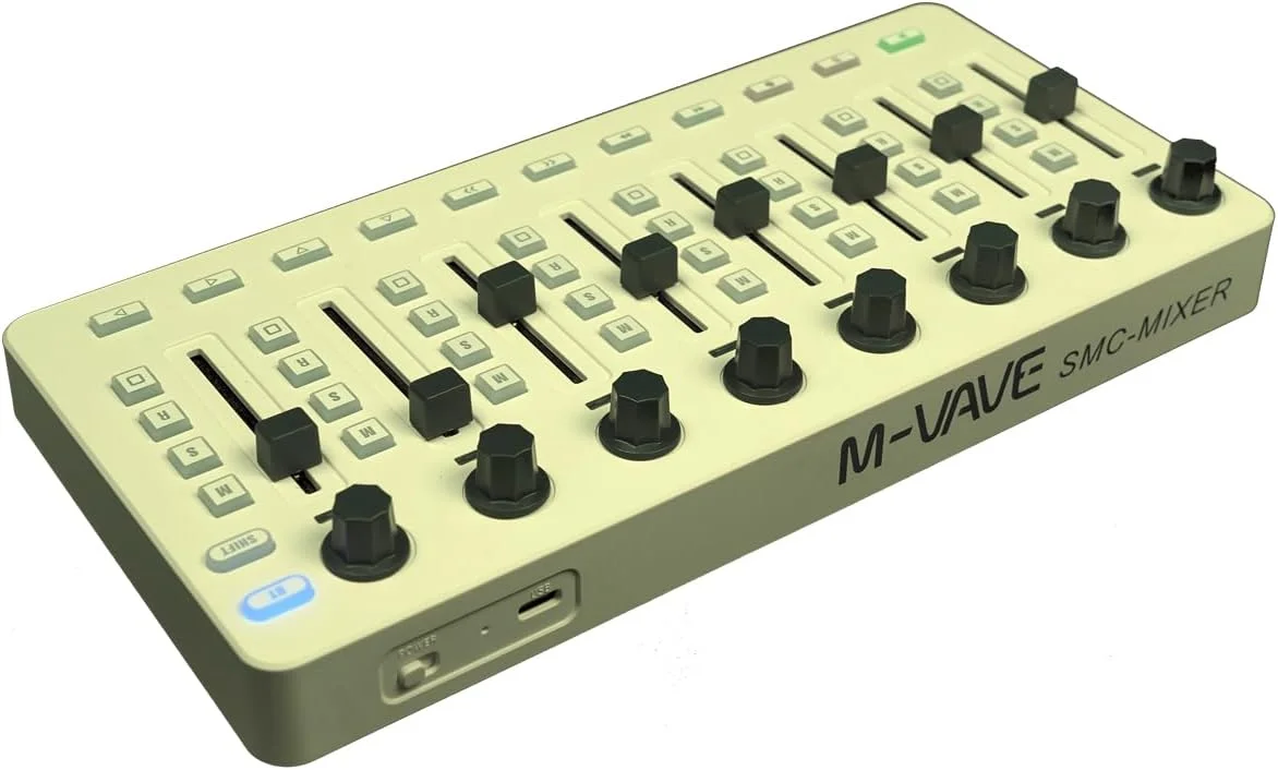 M-Vave SMC-Mixer – کنترلر/میکسر MIDI بلوتوث بی‌سیم با 8 رمزگذار، با قابلیت کارکرد با باتری و USB