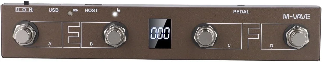 کنترلر پدال پایی MIDI سبک با 4 دکمه، قابل شارژ برای استفاده آسان توسط نوازندگان (قهوه ای) کنترلر پدال پایی MIDI سبک با 4 دکمه، قابل شارژ برای استفاده آسان توسط نوازندگان (قهوه ای)