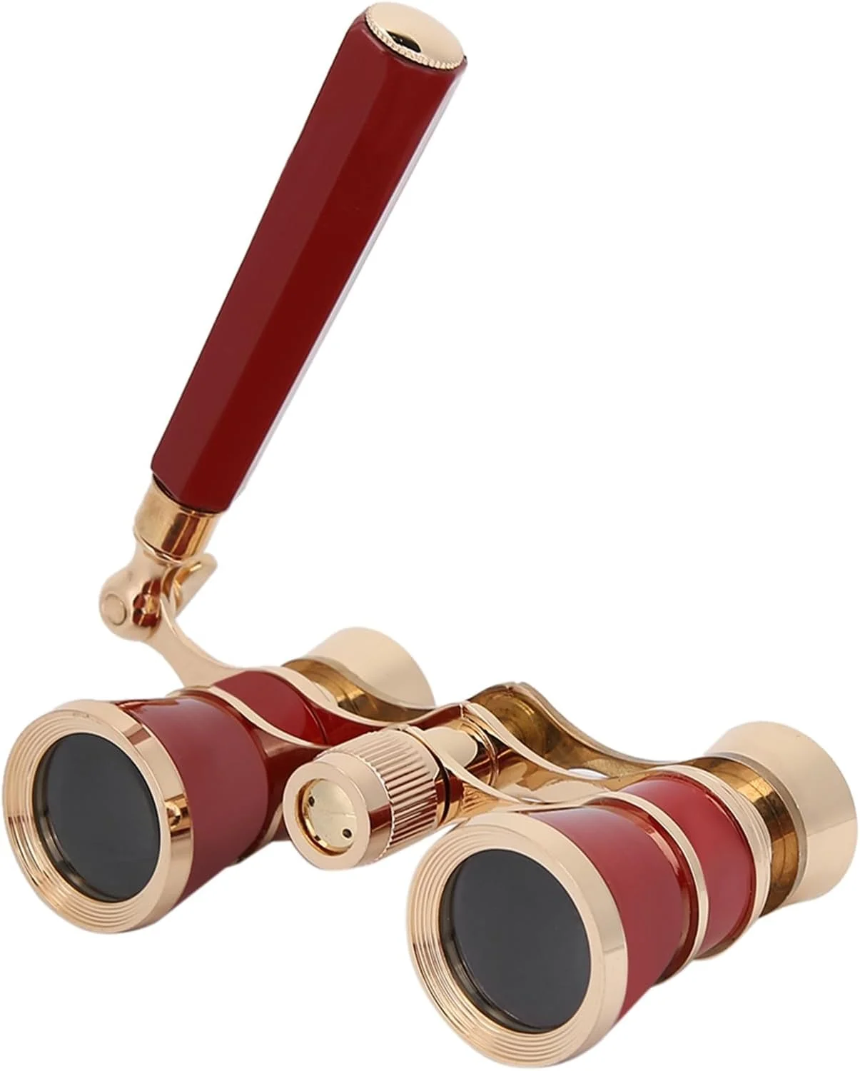 دوربین تئاتر اپرا قابل حمل 3X25 BK7 شیشه نوری، فوکوس مرکزی برای مشاهده واضح و دقیق در محیط داخلی، طراحی جمع و جور و سبک وزن برای زنان، دختران و کودکان (قرمز)