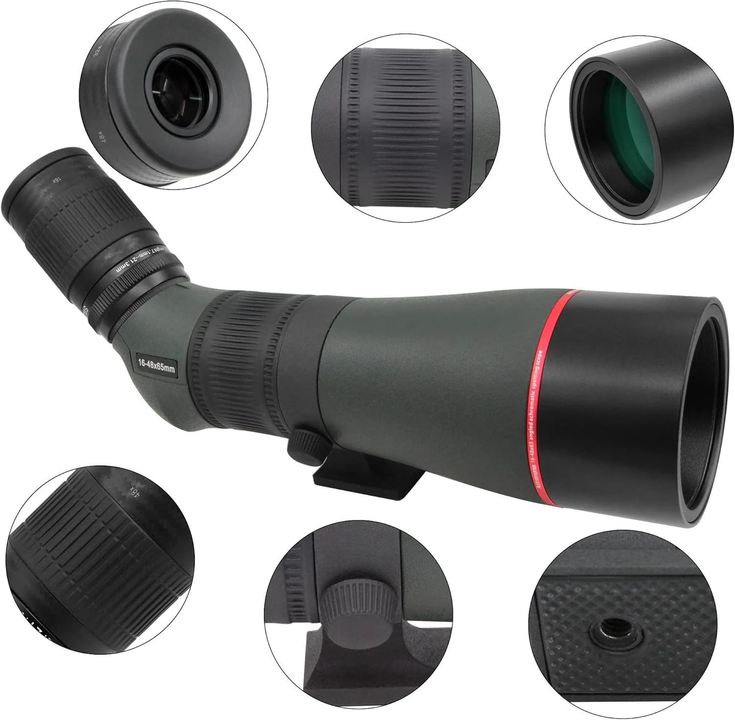 تلسکوپ دیدبانی زاویه دار 45 درجه Astromania 16-48x65AE به همراه سه پایه، کیف حمل، مناسب برای هدف گیری، تماشای پرندگان، شکار و حیات وحش تلسکوپ دیدبانی زاویه دار 45 درجه Astromania 16-48x65AE به همراه سه پایه، کیف حمل، مناسب برای هدف گیری، تماشای پرندگان، شکار و حیات وحش