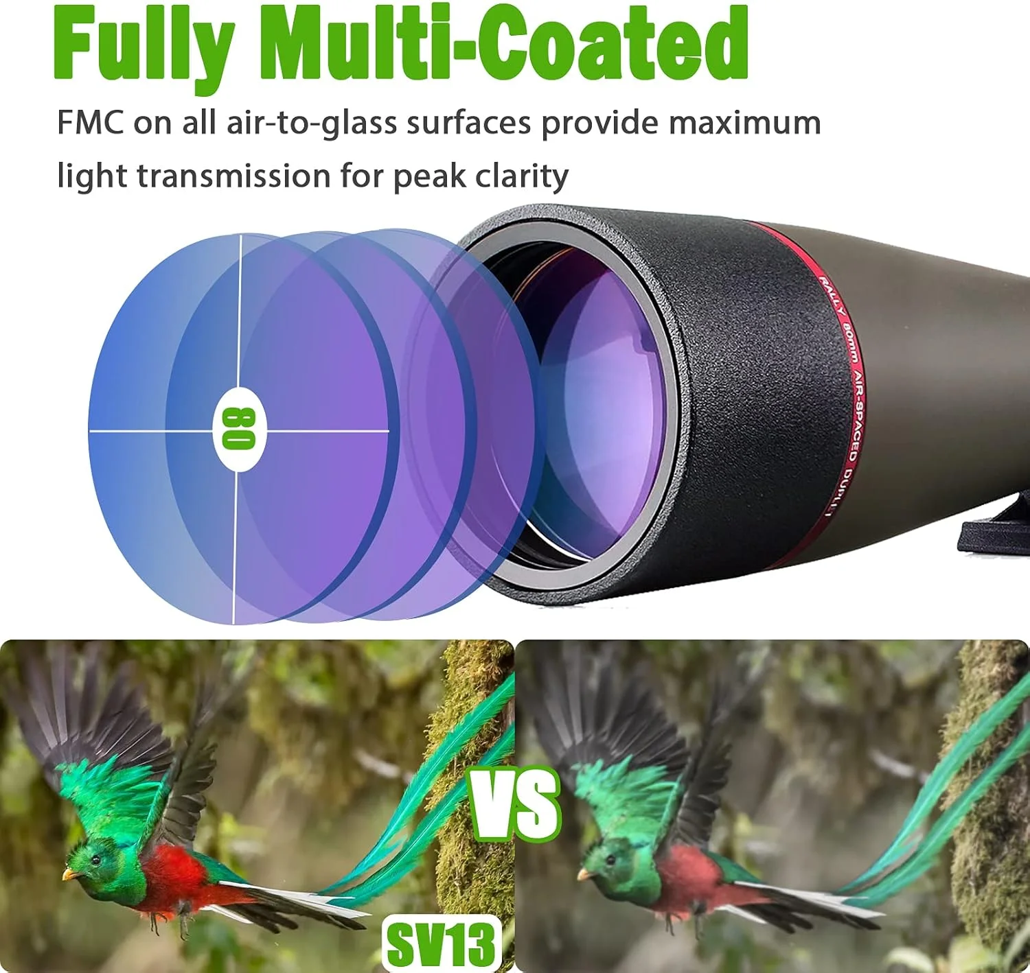 تلسکوپ دیدبانی Svbony SV13 20-60X80mm تلسکوپ دیدبانی Svbony SV13 20-60X80mm