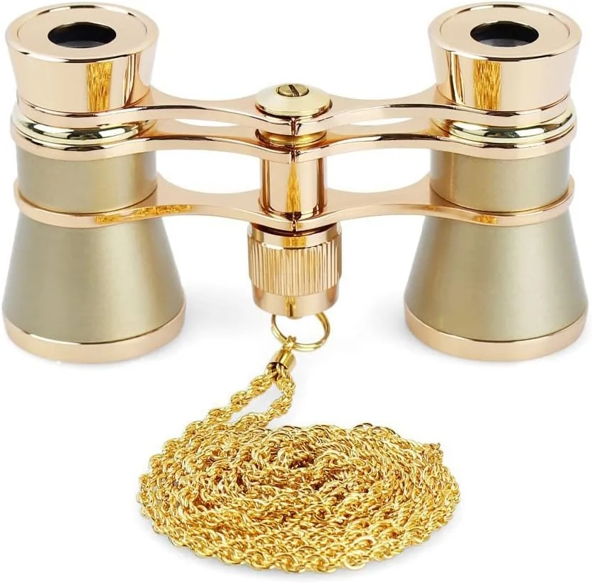 دوربین شکاری مینیاتوری EdirFtra با زنجیر، دوربین تئاتری و شیشه نوری 3X25 برای هدیه زنانه در کنسرت های تئاتر