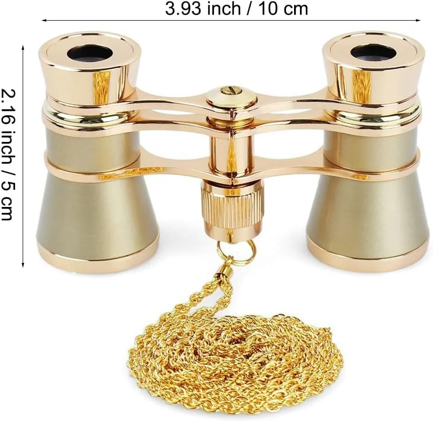 دوربین شکاری مینیاتوری EdirFtra با زنجیر، دوربین تئاتری و شیشه نوری 3X25 برای هدیه زنانه در کنسرت های تئاتر