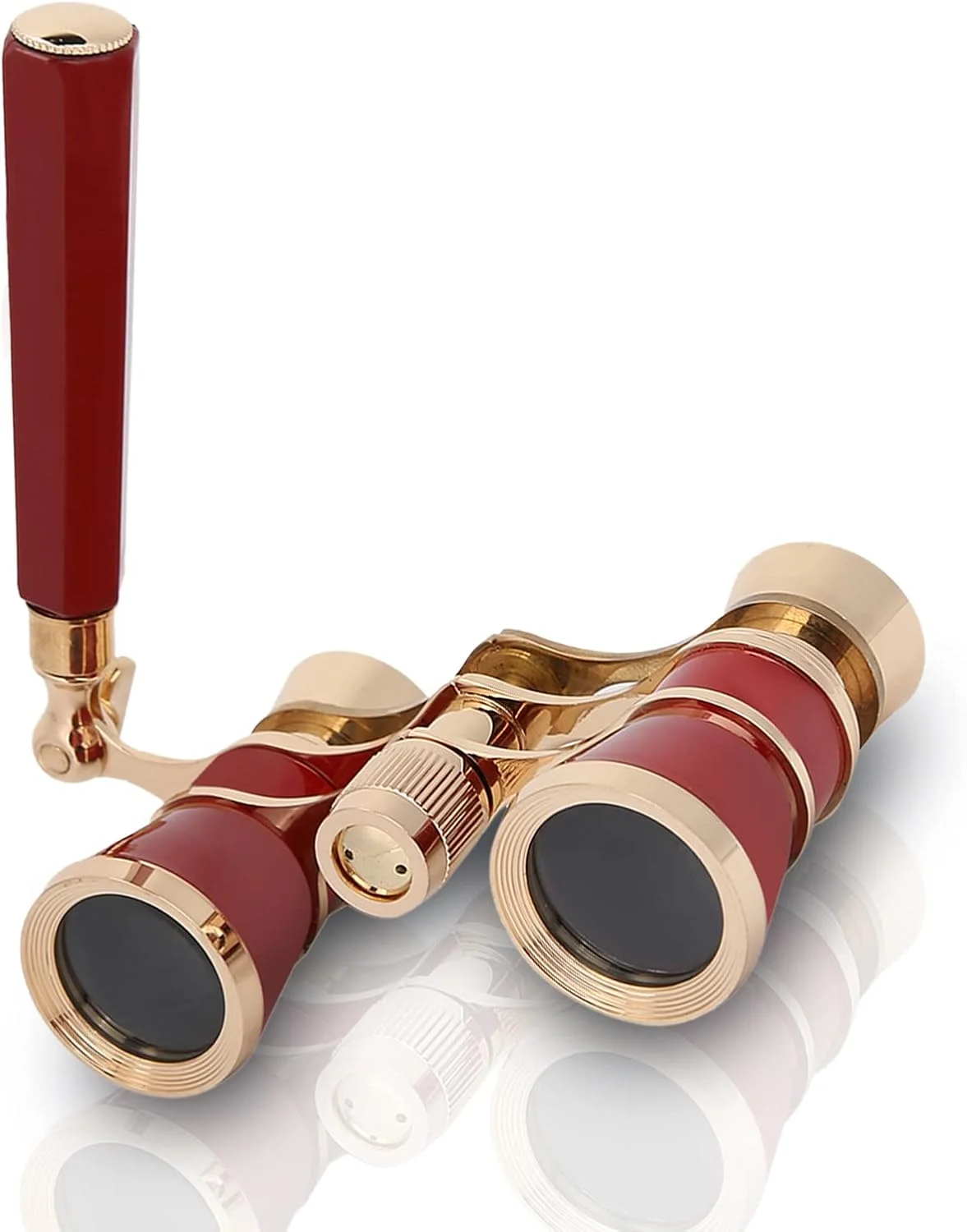 دوربین شکاری برای اپرا، 3X25 با فوکوس مرکزی، دوربین تئاتری با منشور BAK-7 و دسته برای بزرگسالان، کودکان و بانوان در کنسرت، تئاتر و اپرا (قهوه ای مایل به قرمز)