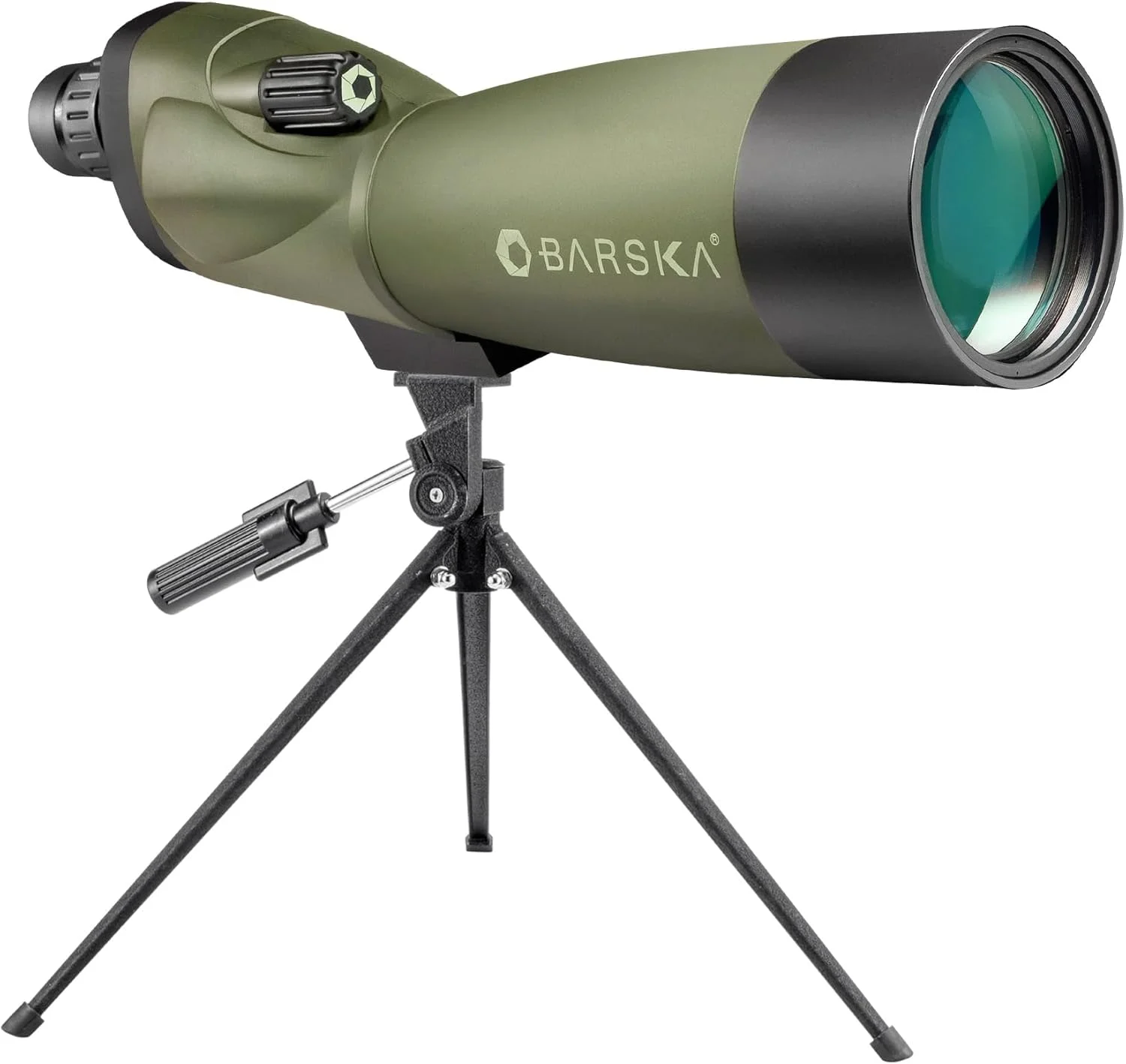 تلسکوپ دیدبانی مستقیم ضد آب 60x60-20 Blackhawk BARSKA به همراه سه پایه، کیف حمل نرم و کیف سخت ممتاز