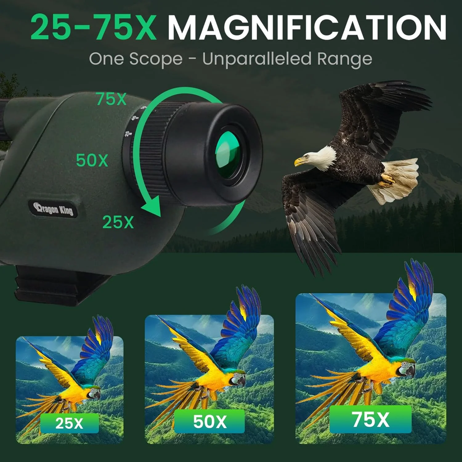 تلسکوپ های دیدبانی BIBIRE با سه پایه و آداپتور تلفن، تلسکوپ دیدبانی مستقیم HD 25-75x60 با کیف حمل، تلسکوپ دیدبانی برای هدف، تماشای پرندگان و حیات وحش تلسکوپ های دیدبانی BIBIRE با سه پایه و آداپتور تلفن، تلسکوپ دیدبانی مستقیم HD 25-75x60 با کیف حمل، تلسکوپ دیدبانی برای هدف، تماشای پرندگان و حیات وحش