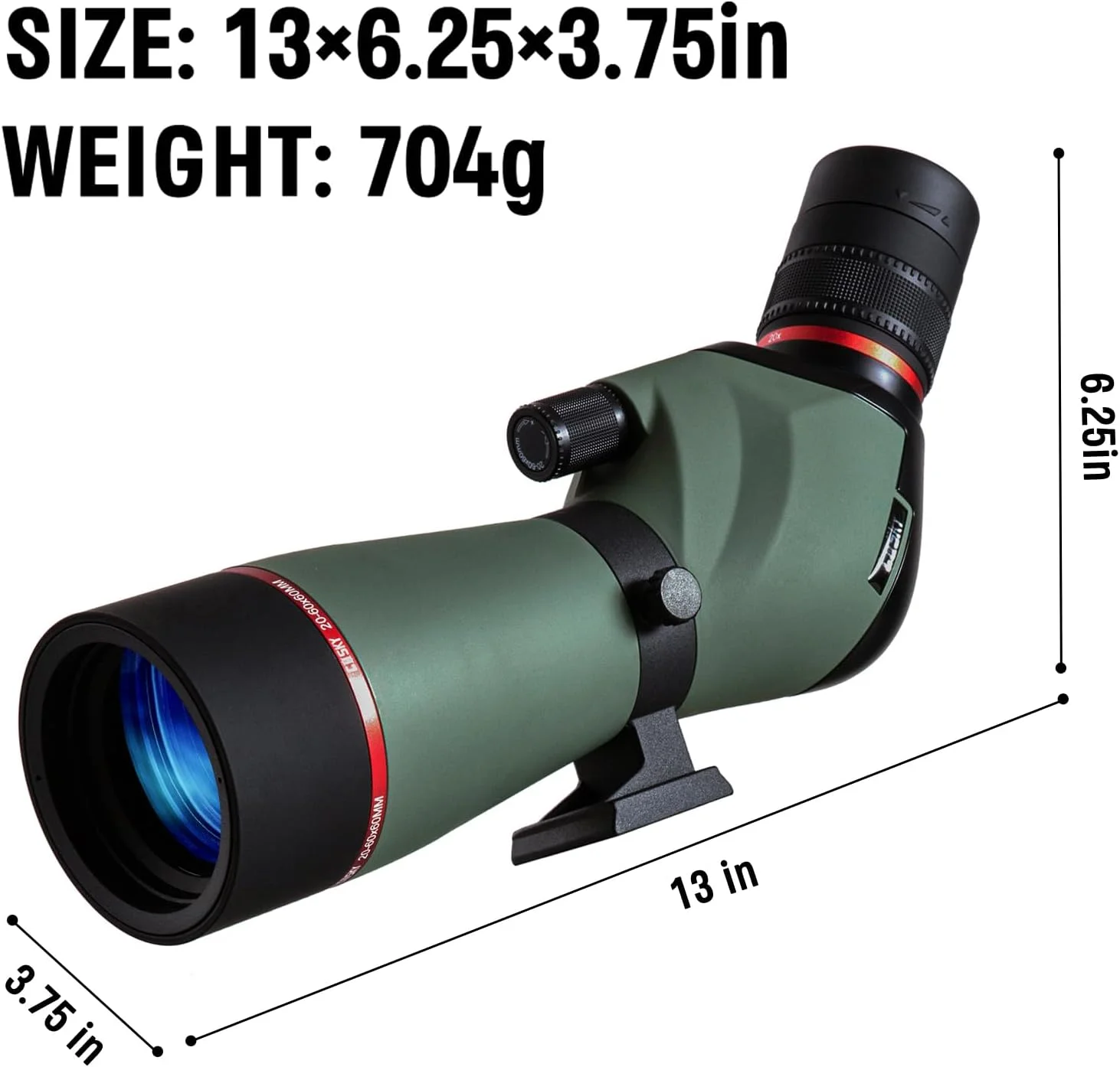 دوربین چشمی گاسکی 20-60x60 جدید برای شکار، تیراندازی به هدف و تماشای پرندگان به همراه سه پایه، آداپتور تلفن و کیف حمل دوربین چشمی گاسکی 20-60x60 جدید برای شکار، تیراندازی به هدف و تماشای پرندگان به همراه سه پایه، آداپتور تلفن و کیف حمل