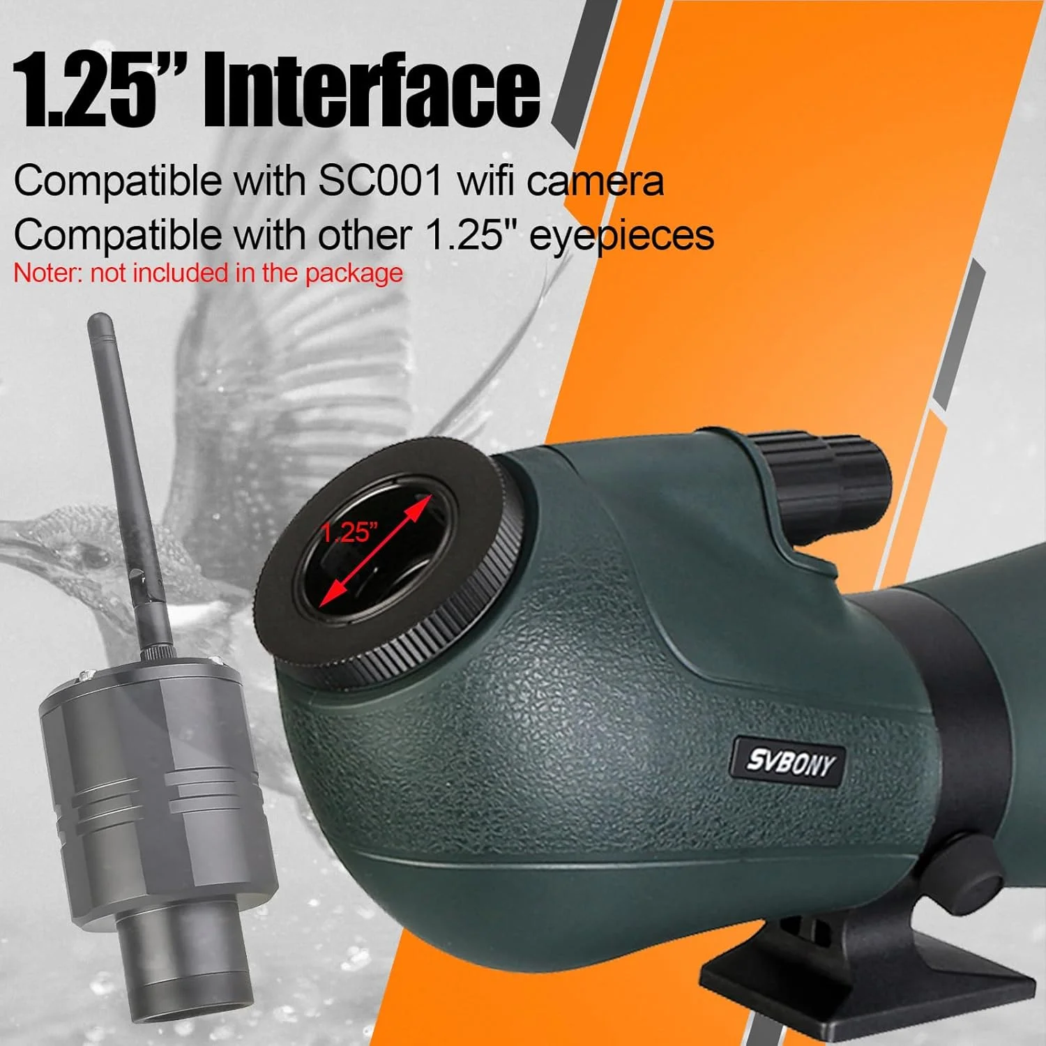 تلسکوپ دیدبانی ED مدل Svbony SV406P، زوم 20-60X80 میلیمتری 1.25 اینچی با فوکوس دوگانه FMC BAK4، تلسکوپ دیدبانی برای پرندهنگران، تماشای حیات وحش، نجوم تفریحی و عکاسی تلسکوپ دیدبانی ED مدل Svbony SV406P، زوم 20-60X80 میلیمتری 1.25 اینچی با فوکوس دوگانه FMC BAK4، تلسکوپ دیدبانی برای پرندهنگران، تماشای حیات وحش، نجوم تفریحی و عکاسی