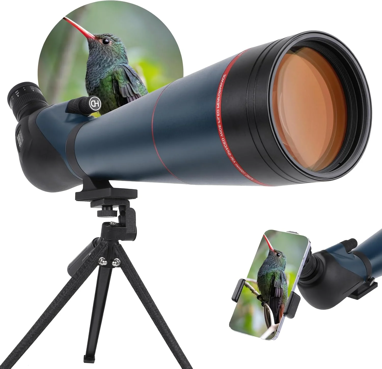 تلسکوپ دیدبانی 25-75x100 به همراه سه پایه، آداپتور تلفن و کیف حمل، تلسکوپ دیدبانی حرفه ای BAK4 برای شکار، تیراندازی، تماشای پرندگان تلسکوپ دیدبانی 25-75x100 به همراه سه پایه، آداپتور تلفن و کیف حمل، تلسکوپ دیدبانی حرفه ای BAK4 برای شکار، تیراندازی، تماشای پرندگان