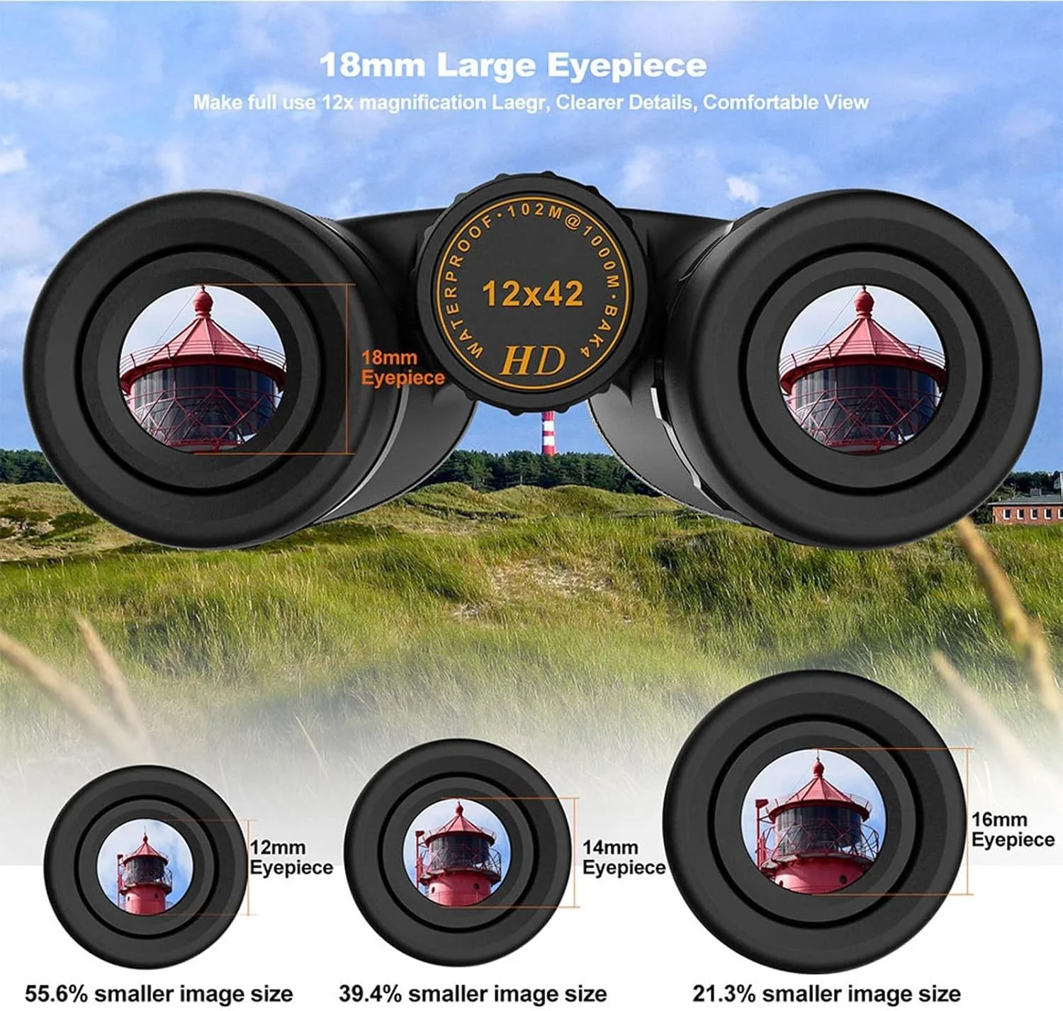 تلسکوپ های UTOYA 10x42، دوربین دوچشمی با وضوح بالا، قوی، حرفه ای، دوربرد و ضد آب برای شکار، کمپینگ و مسافرت تلسکوپ های UTOYA 10x42، دوربین دوچشمی با وضوح بالا، قوی، حرفه ای، دوربرد و ضد آب برای شکار، کمپینگ و مسافرت