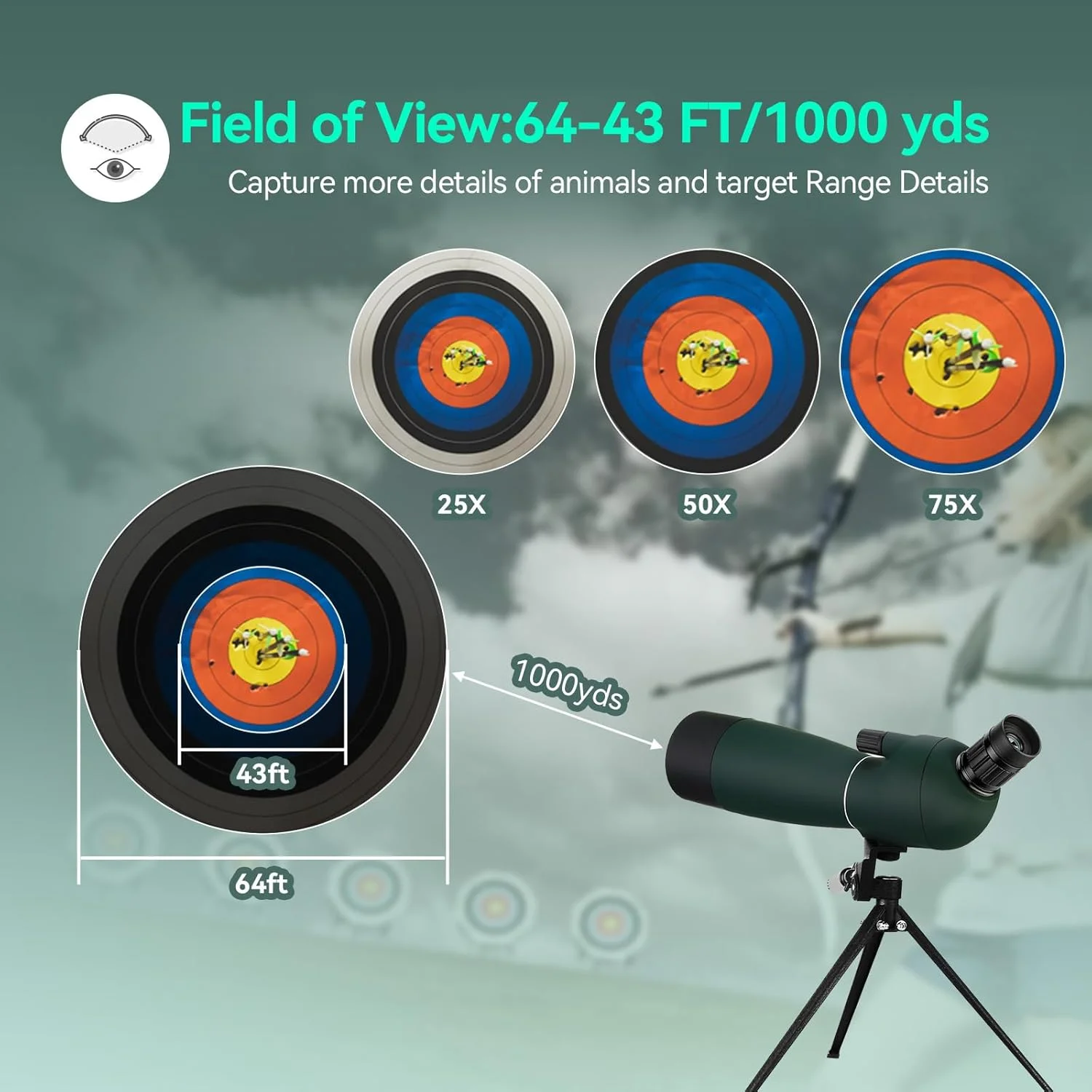 تلسکوپ دیدبانی SVBONY SV28 با سه پایه، تلسکوپ زاویه دار 25-75x70 میلی متری با آداپتور تلفن، ضد آب و ضد مه برای تماشای پرندگان، تیراندازی به هدف، تماشای حیات وحش تلسکوپ دیدبانی SVBONY SV28 با سه پایه، تلسکوپ زاویه دار 25-75x70 میلی متری با آداپتور تلفن، ضد آب و ضد مه برای تماشای پرندگان، تیراندازی به هدف، تماشای حیات وحش