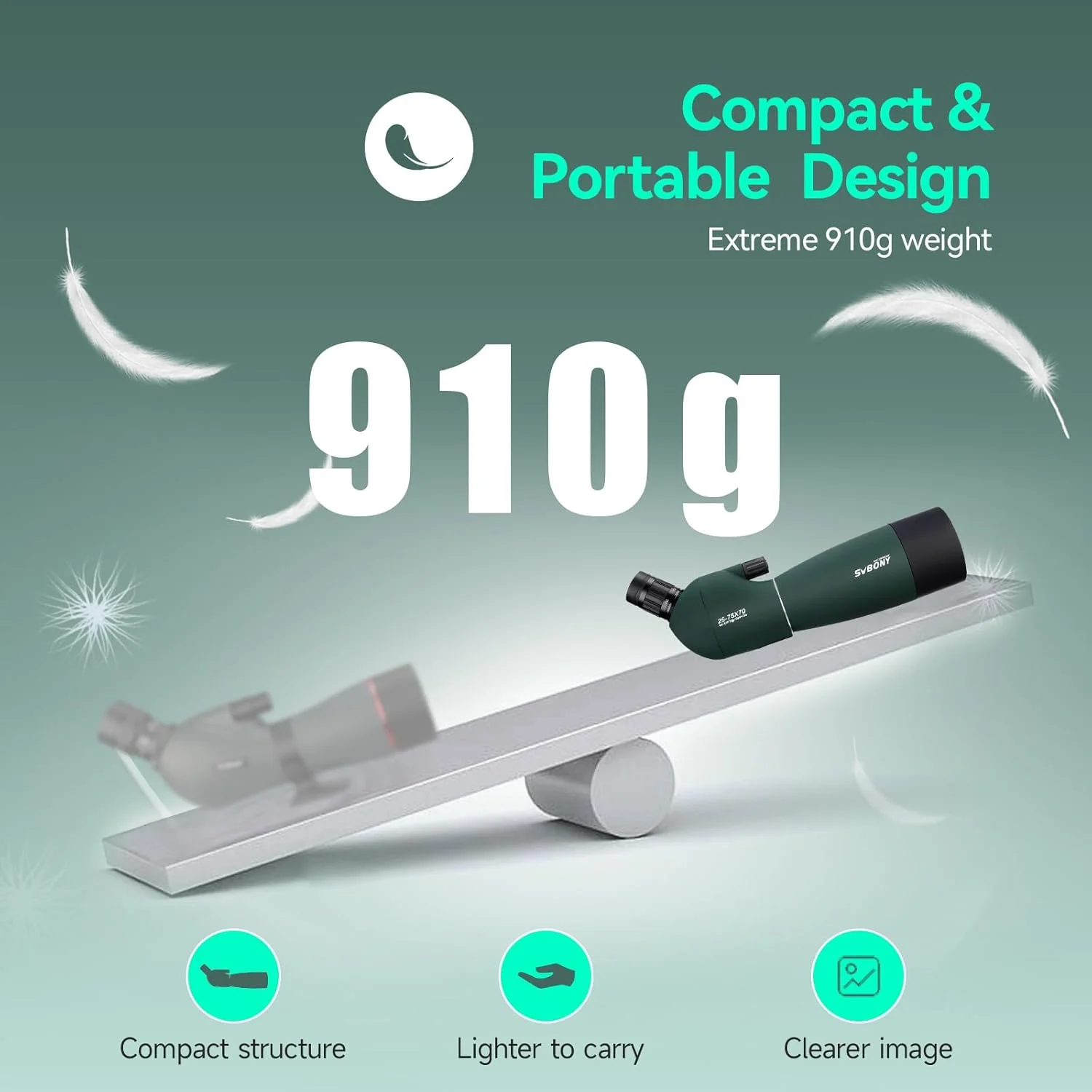 تلسکوپ دیدبانی SVBONY SV28 با سه پایه، تلسکوپ زاویه دار 25-75x70 میلی متری با آداپتور تلفن، ضد آب و ضد مه برای تماشای پرندگان، تیراندازی به هدف، تماشای حیات وحش تلسکوپ دیدبانی SVBONY SV28 با سه پایه، تلسکوپ زاویه دار 25-75x70 میلی متری با آداپتور تلفن، ضد آب و ضد مه برای تماشای پرندگان، تیراندازی به هدف، تماشای حیات وحش