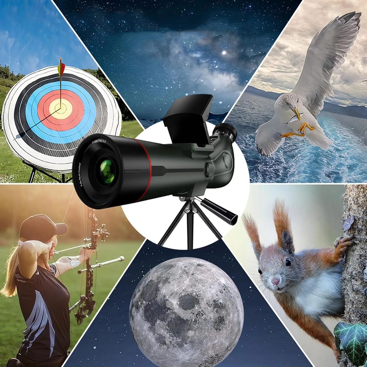 دوربین چشمی 4K 30MP با زوم دیجیتال 18 برابر، دوربین دیدهبانی با سهپایه و صفحه نمایش دوگانه، باتری 4500mAh برای تماشای پرندگان و حیات وحش دوربین چشمی 4K 30MP با زوم دیجیتال 18 برابر، دوربین دیدهبانی با سهپایه و صفحه نمایش دوگانه، باتری 4500mAh برای تماشای پرندگان و حیات وحش