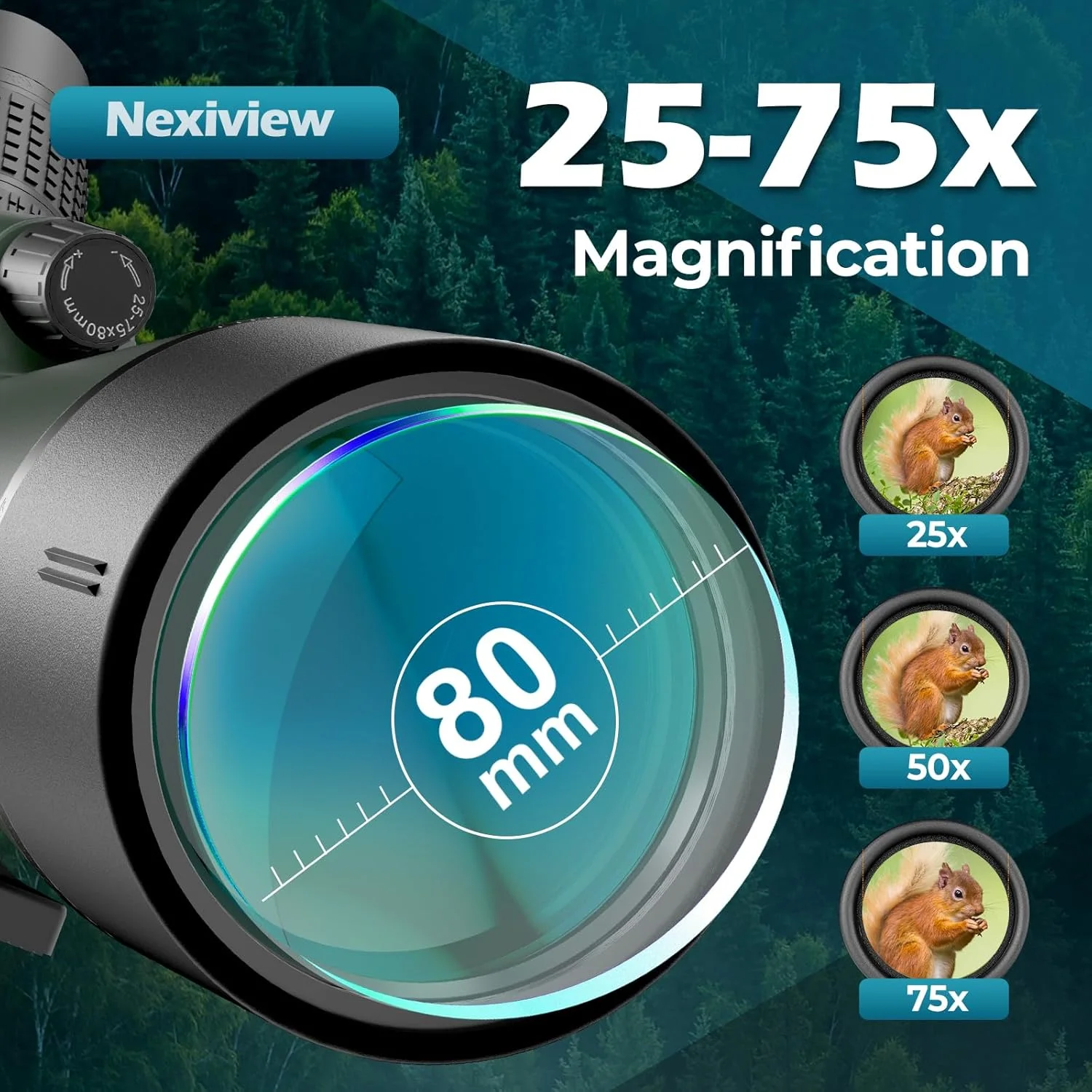 تلسکوپ دیدبانی 25-75x80 HD به همراه سه پایه 162 سانتیمتری و آداپتور تلفن همراه ارتقا یافته، تصویر واضح با منشور BAK4، مناسب برای هدفگیری، تماشای پرندگان، شکار، تماشای حیات وحش و عکاسی تلسکوپ دیدبانی 25-75x80 HD به همراه سه پایه 162 سانتیمتری و آداپتور تلفن همراه ارتقا یافته، تصویر واضح با منشور BAK4، مناسب برای هدفگیری، تماشای پرندگان، شکار، تماشای حیات وحش و عکاسی