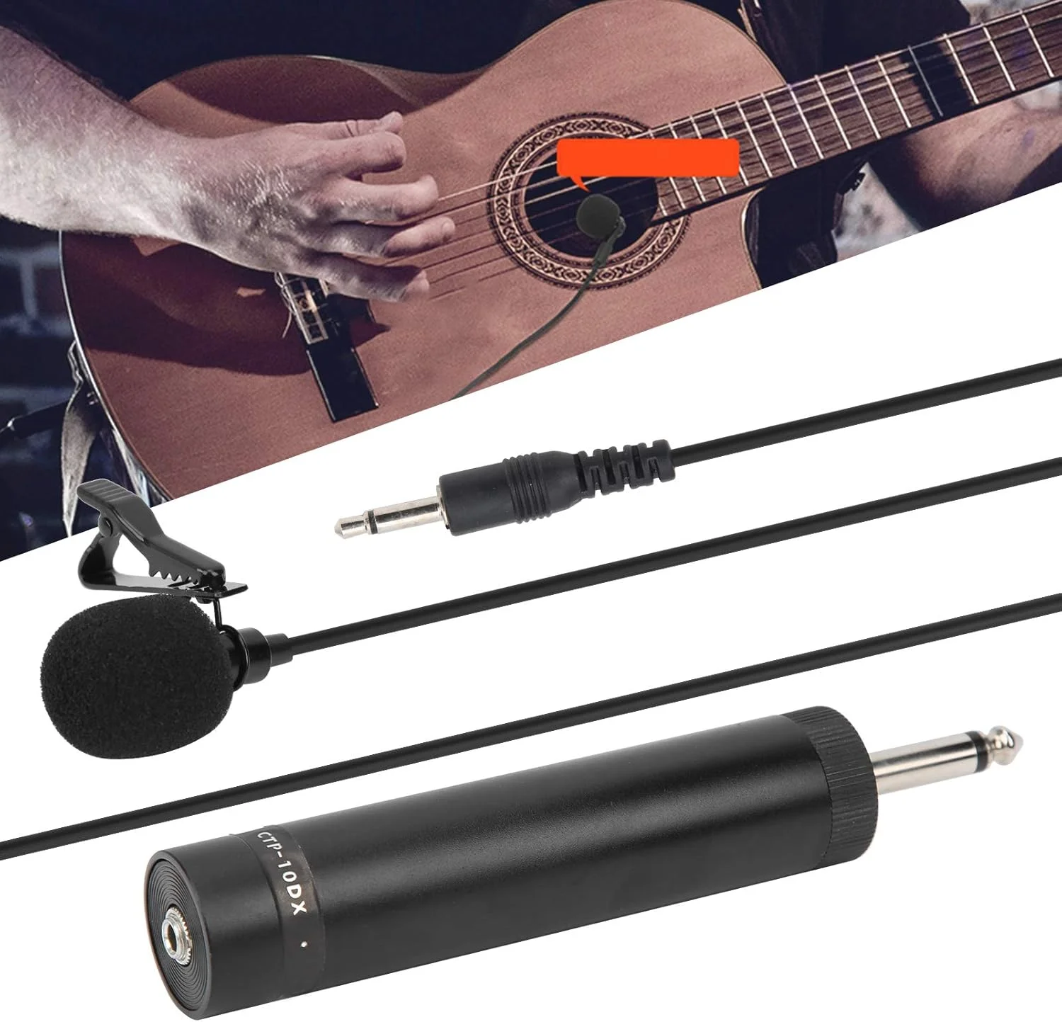 میکروفون یقه ای، میکروفون ساز بادی، سیمی، میکروفون حرفه ای، لوازم جانبی آلات موسیقی (طول کابل 5 متر)