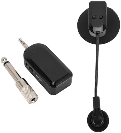 میکروفون ساز بی سیم 2.4G FILFEEL برای ساکسیفون، گیتار، آکاردئون، پیکاپ میکروفون ساکسیفون بی سیم، میکروفون کندانسور یک جهته، کیفیت صدای HiFi، 40 متر
