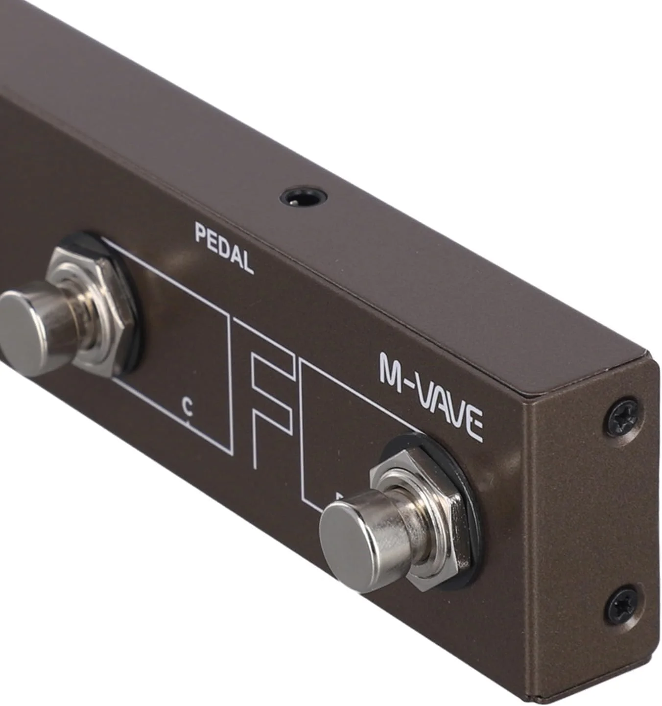 کنترلر پدال پایی شکلات پلاس M-VAVE، قابل شارژ، 4 دکمه، بی سیم، سازگار با USB برای نوازندگان با عمر باتری طولانی (قهوه ای)