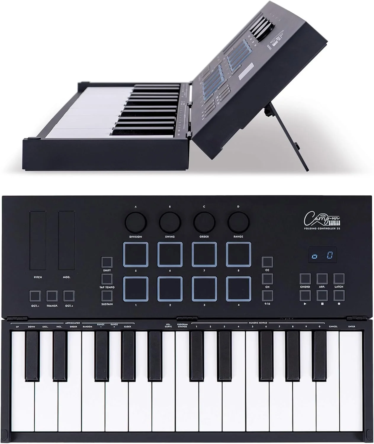 کنترلر میدی کیبورد تاشو FC-25 با 25 کلید و 8 پد درام نورانی به همراه نرم‌افزار Cubase LE OEM و Cubase LE OEM IOS DAW