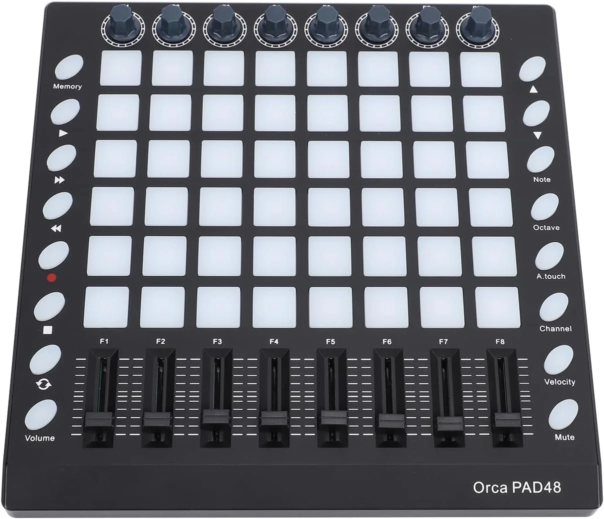 کنترلر MIDI ری تو ایزی اسپورتس، 48 پد با نور پس زمینه RGB و 8 دکمه و 8 فیدر برای تولید موسیقی، پد درام USB قابل حمل برای اجرای زنده استودیویی DJ کنترلر MIDI ری تو ایزی اسپورتس، 48 پد با نور پس زمینه RGB و 8 دکمه و 8 فیدر برای تولید موسیقی، پد درام USB قابل حمل برای اجرای زنده استودیویی DJ