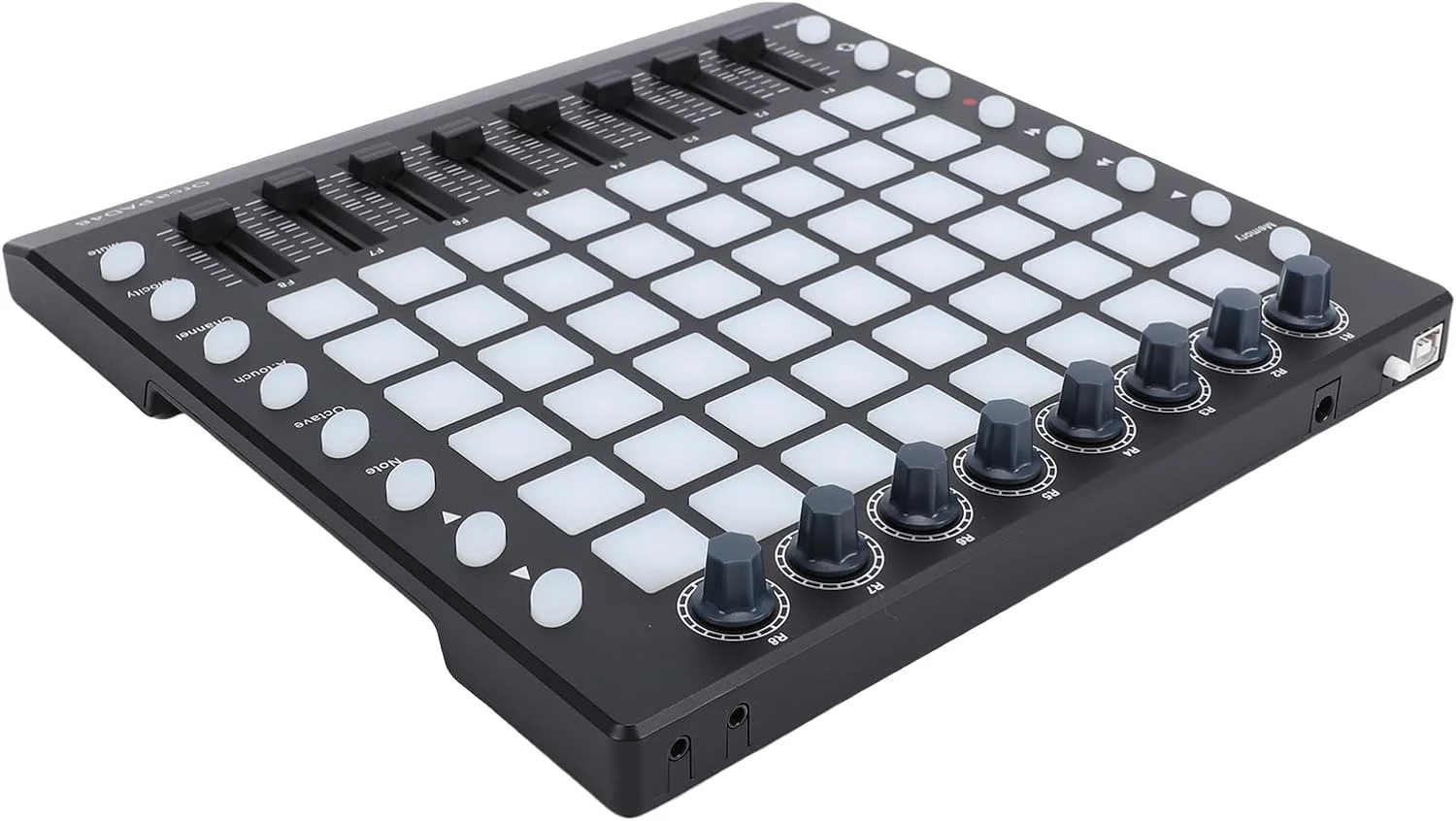 کنترلر MIDI ری تو ایزی اسپورتس، ۴۸ پد با نور پس زمینه RGB به همراه ۸ دکمه و ۸ فیدر برای تولید موسیقی، پد درام USB قابل حمل برای اجرای زنده استودیویی دی جی کنترلر MIDI ری تو ایزی اسپورتس، ۴۸ پد با نور پس زمینه RGB به همراه ۸ دکمه و ۸ فیدر برای تولید موسیقی، پد درام USB قابل حمل برای اجرای زنده استودیویی دی جی