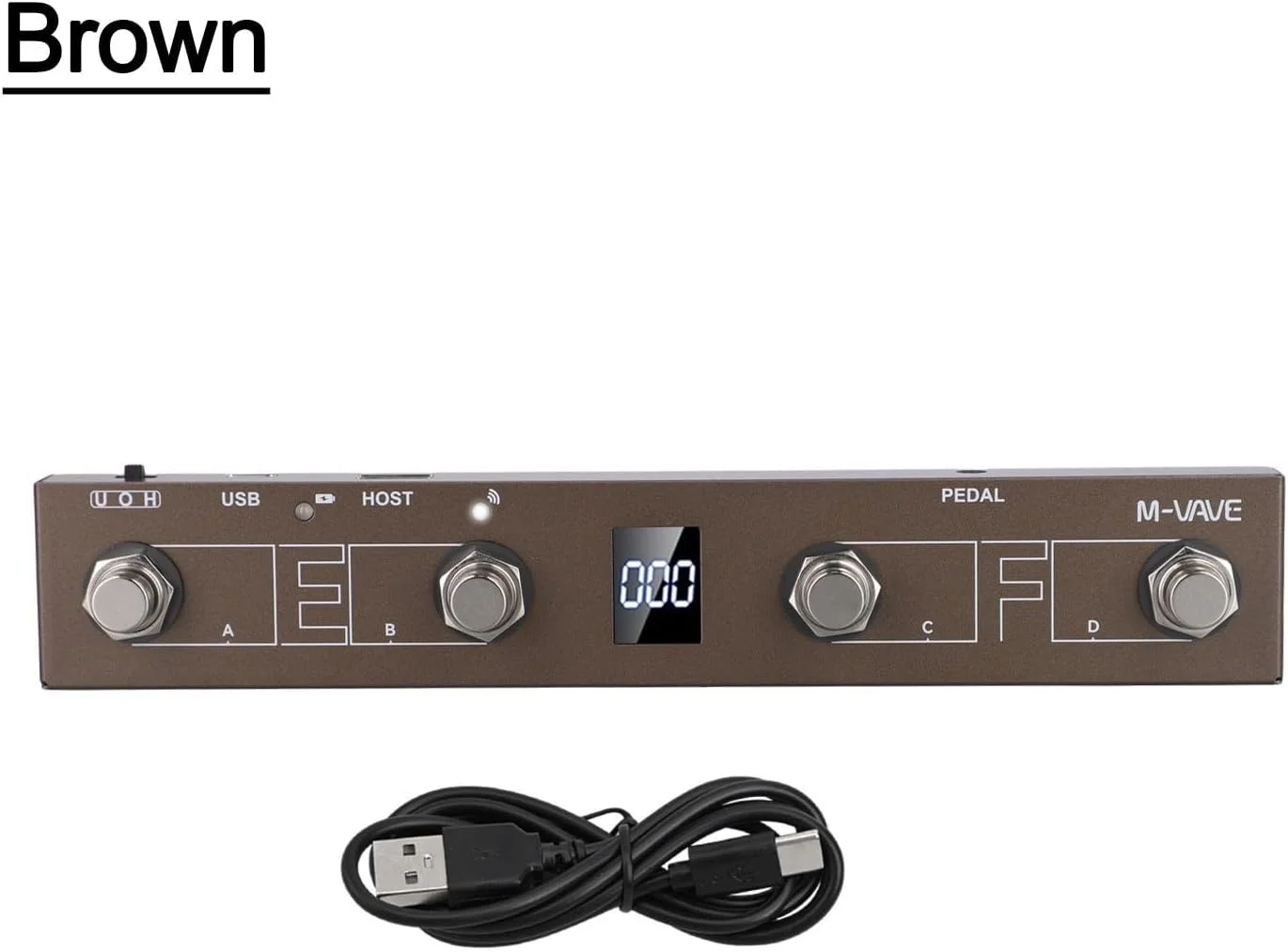 کنترلر پدال پایی، برای کنترلرهای MIDI، پدال پایی گیتار بیسیم، مانیتور پدال، 4 دکمه، قابل حمل برای پدال Midi، جمع و جور و سبک (قهوه ای) کنترلر پدال پایی، برای کنترلرهای MIDI، پدال پایی گیتار بیسیم، مانیتور پدال، 4 دکمه، قابل حمل برای پدال Midi، جمع و جور و سبک (قهوه ای)