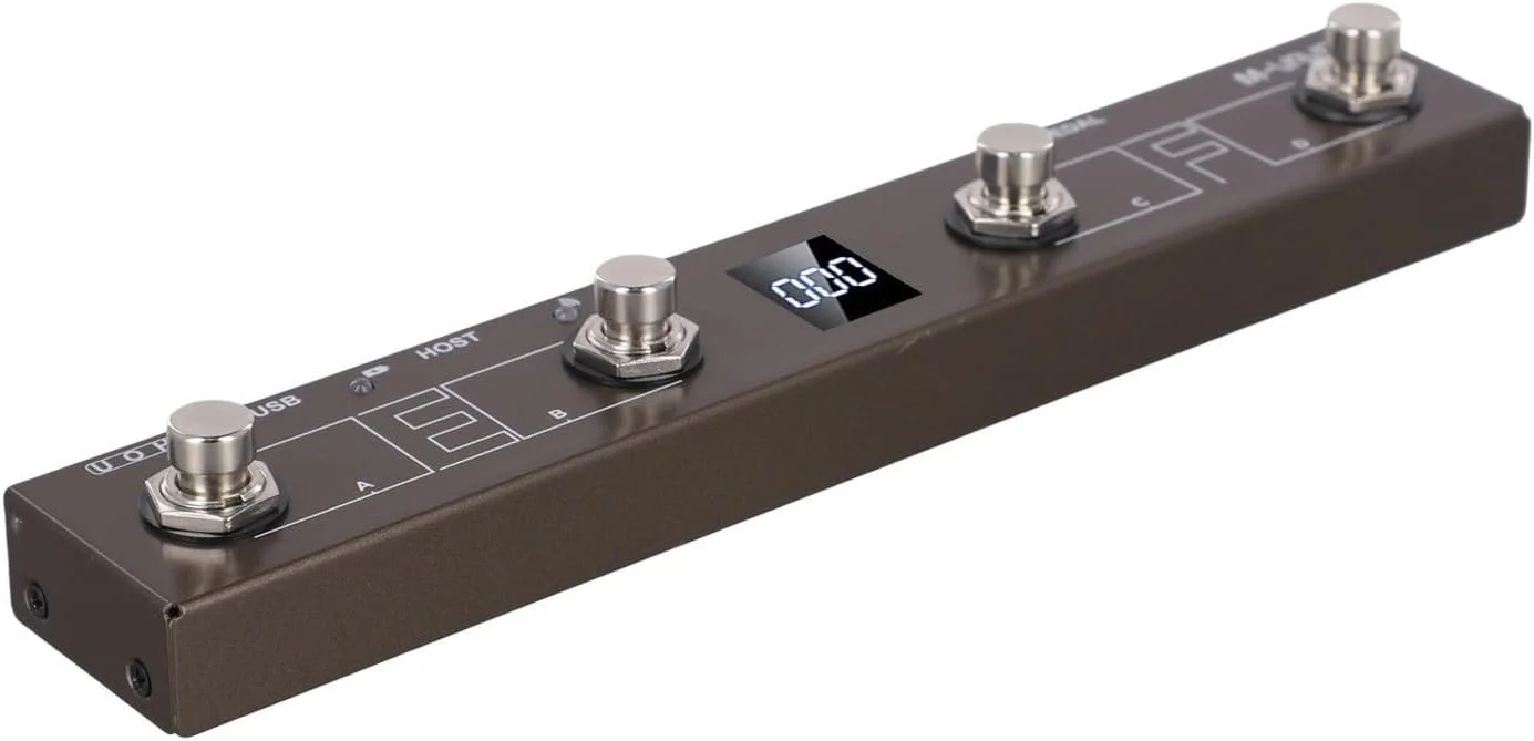 کنترلر پدال پایی، برای کنترلرهای MIDI، پدال پایی گیتار بیسیم، مانیتور پدال، 4 دکمه، قابل حمل برای پدال Midi، جمع و جور و سبک (قهوه ای) کنترلر پدال پایی، برای کنترلرهای MIDI، پدال پایی گیتار بیسیم، مانیتور پدال، 4 دکمه، قابل حمل برای پدال Midi، جمع و جور و سبک (قهوه ای)