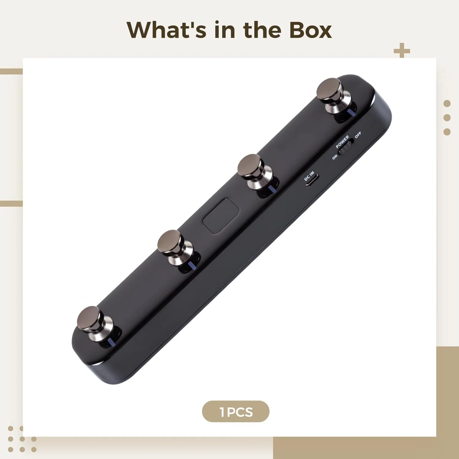 کنترلر پایی میدی Gwf4 بی سیم، پدال فوت سوییچ میدی قابل حمل، ضرب آهسته و تغییر سریع ایستگاه از پیش تنظیم شده