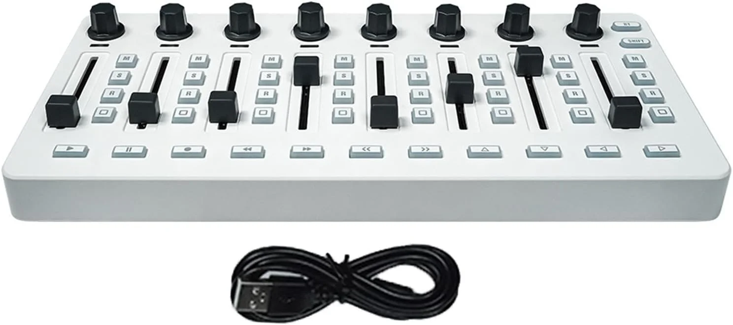 میدی کنترلر قابل حمل، سبک، کاربرپسند، کنترلر USB حرفه ای 8 دکمه ای، میکسر MIDI