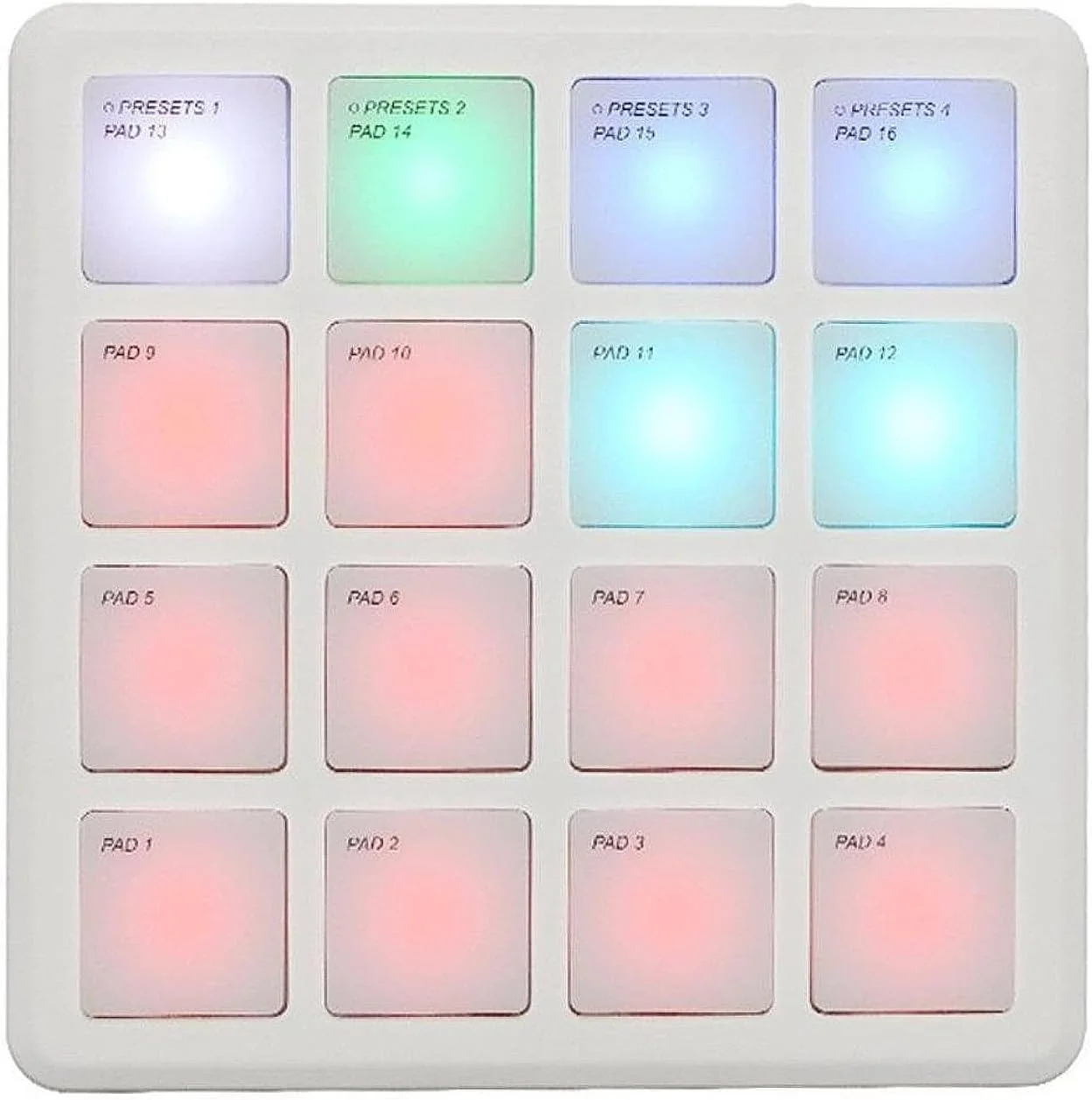 پد کنترلر MIDI قابل حمل Fenteer با 16 پد ضرب RGB، سازنده بیت سبک وزن حرفه ای برای تولید موسیقی