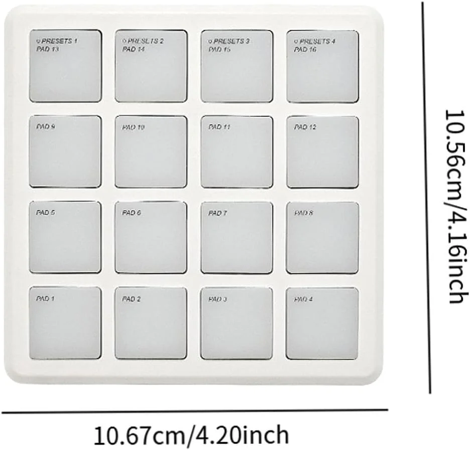 پد کنترلر MIDI قابل حمل Fenteer با 16 پد ضرب RGB، سازنده بیت سبک وزن حرفه ای برای تولید موسیقی