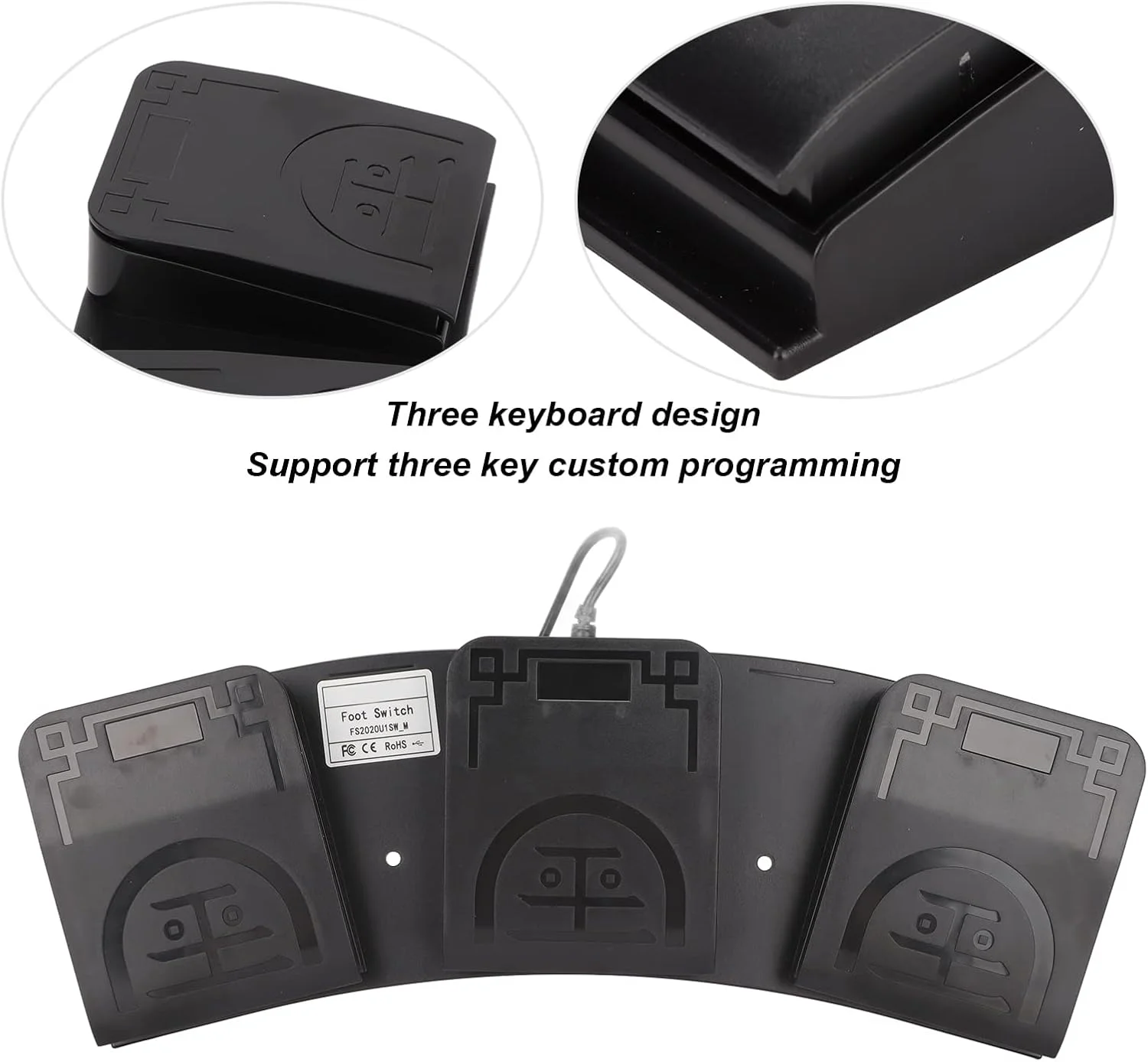 پدال پایی کامپیوتر، دکمه های USB، کنترلر MIDI، سوئیچ مکانیکی، صفحه کلید قابل برنامه ریزی برای بازی، سازگار با کامپیوتر برای رونویسی و بازی