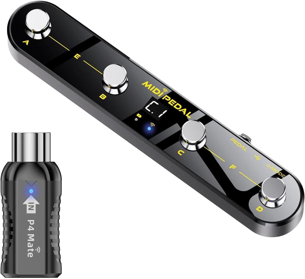 کنترلر پدالی MIDI فوتنتیر، لوازم جانبی بادوام ساز موسیقی، سبک وزن با گیرنده، P4 و همراه