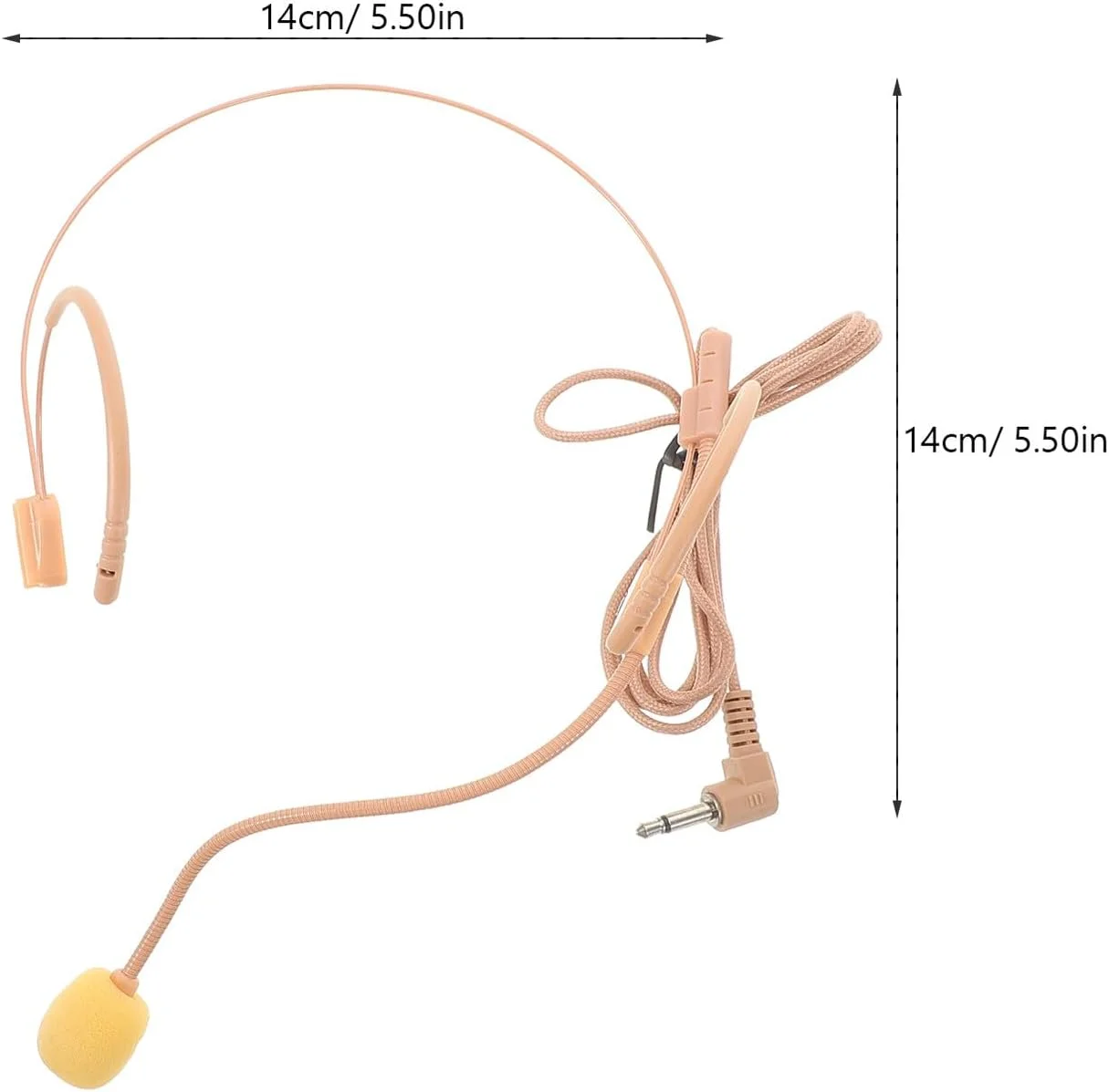 میکروفون هدست آلیپیس، میکروفون سربند رنگ پوست سبک وزن برای آواز خواندن و تمرین، صدای واضح، قابل حمل، قابل تنظیم برای اجراهای صحنه میکروفون هدست آلیپیس، میکروفون سربند رنگ پوست سبک وزن برای آواز خواندن و تمرین، صدای واضح، قابل حمل، قابل تنظیم برای اجراهای صحنه