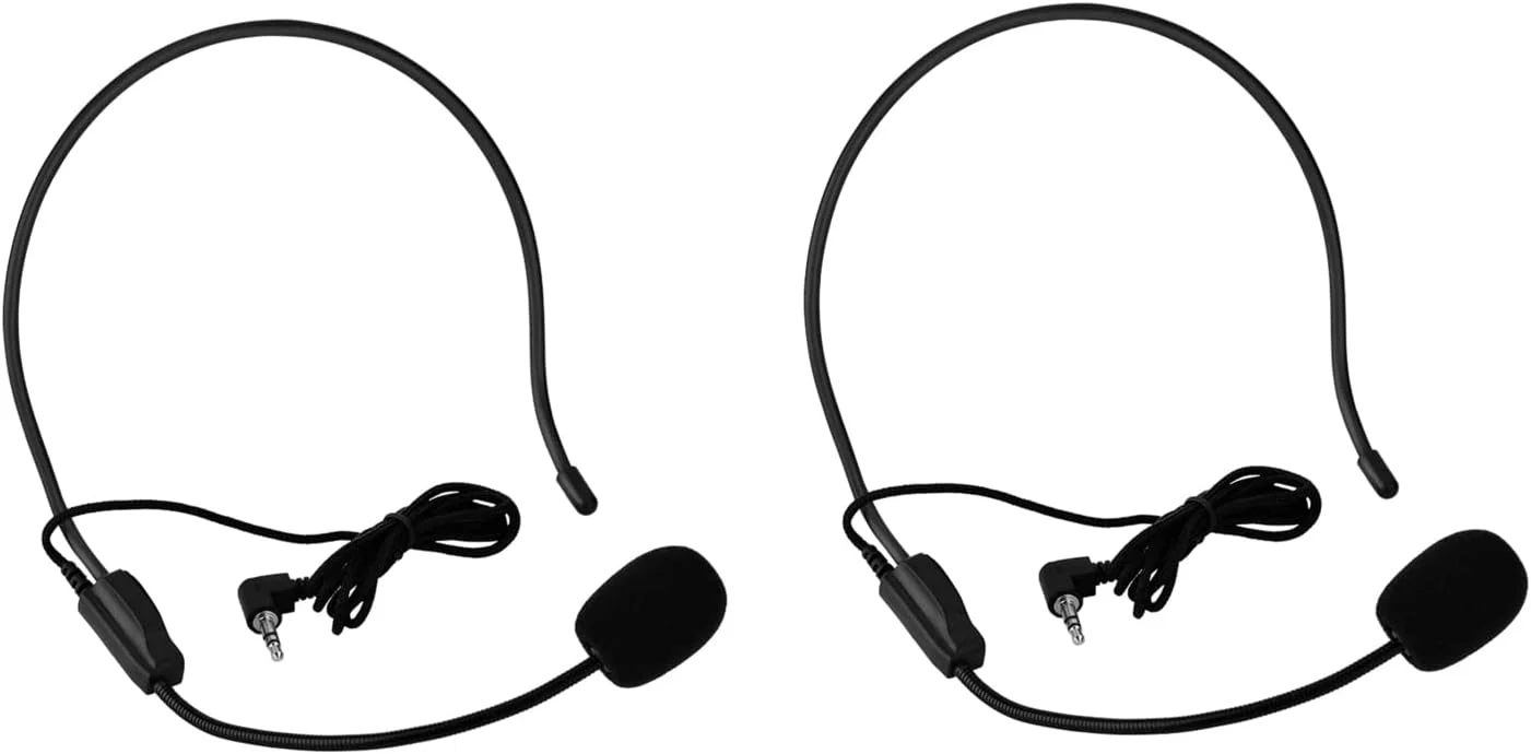 میکروفون سر Estink، میکروفون خازنی، میکروفون هدست، میکروفون هدبند، با جک 3.5 میلی متری برای ارائه، سخنرانی، راهنمای توریستی، کارائوکه، درس (2 عدد) میکروفون سر Estink، میکروفون خازنی، میکروفون هدست، میکروفون هدبند، با جک 3.5 میلی متری برای ارائه، سخنرانی، راهنمای توریستی، کارائوکه، درس (2 عدد)