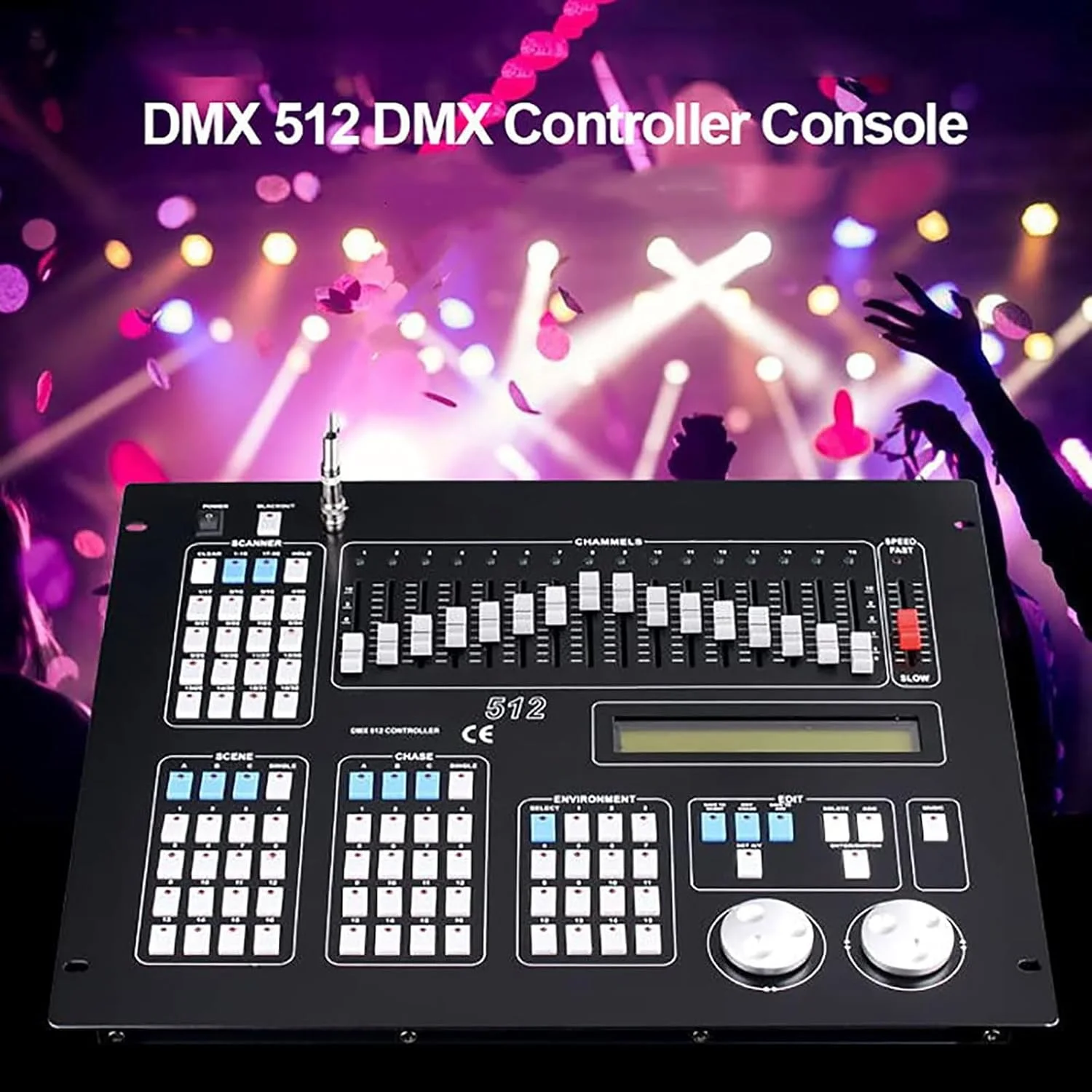 کنترلر نور، کنسول DMX 512، 16 کانال + 48 صحنه، ذخیره سازی داده، پنل کنترلر نورپردازی صحنه/عملکرد آسان، برای لامپ صحنه، مهمانی، کلوپ، مشکی کنترلر نور، کنسول DMX 512، 16 کانال + 48 صحنه، ذخیره سازی داده، پنل کنترلر نورپردازی صحنه/عملکرد آسان، برای لامپ صحنه، مهمانی، کلوپ، مشکی