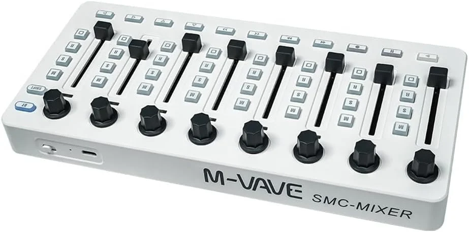 میکسر کنترلر MIDI، اتصال BT، کنترلر USB با 43 کلید، 8 دکمه و 8 ناب، مناسب برای اکثر سازهای الکتروآکوستیک