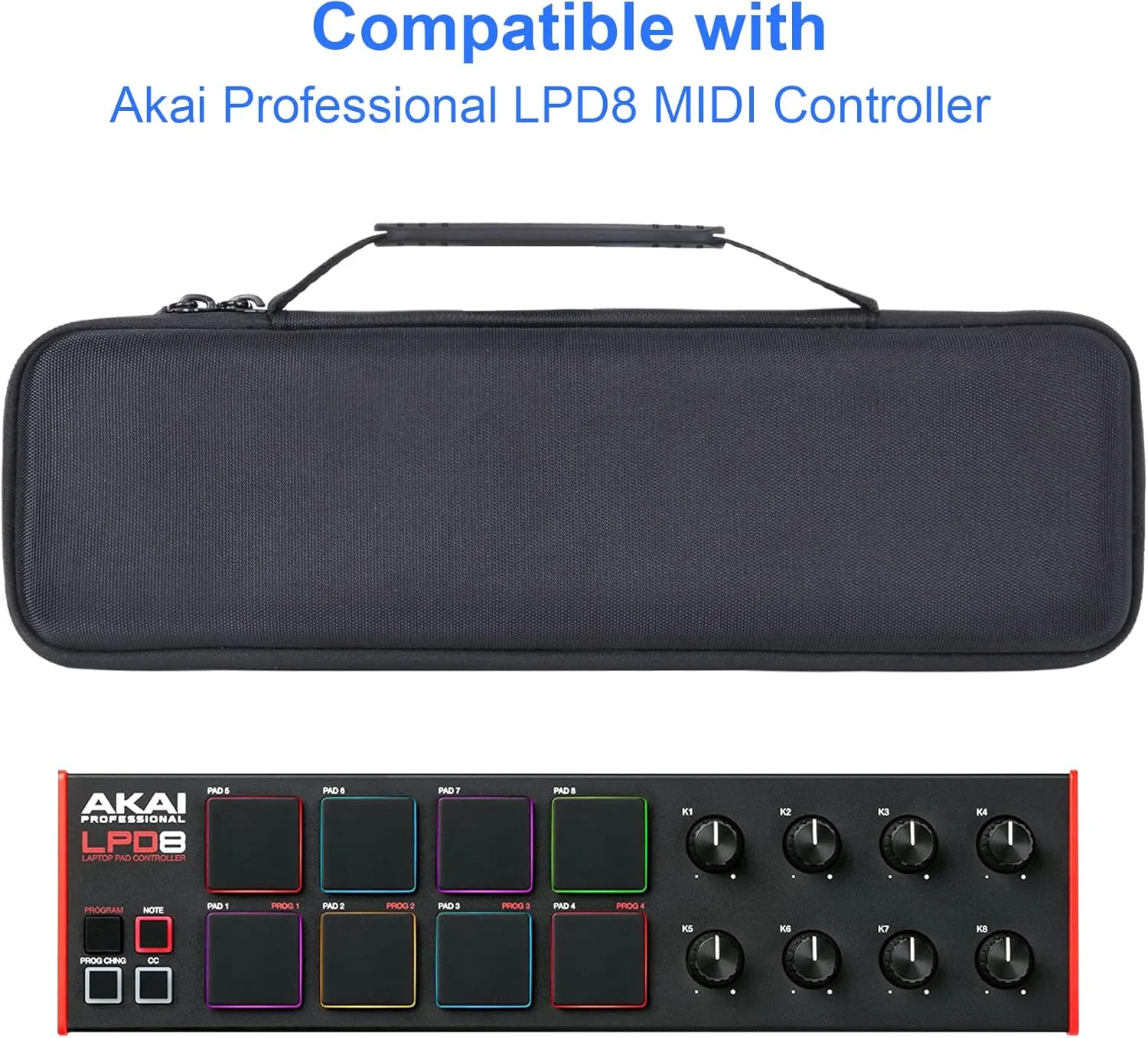 کیف محافظ هارد مسافرتی co2CREA برای کنترلر پد میدی USB حرفه ای AKAI LPD8 (فقط کیف، شامل تجهیزات نیست)