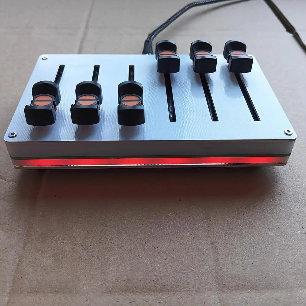 کنترلر فیدر MIDI 6 کاناله 45 میلی‌متری - نگاشت CC سفارشی USB برای نرم‌افزار DAW