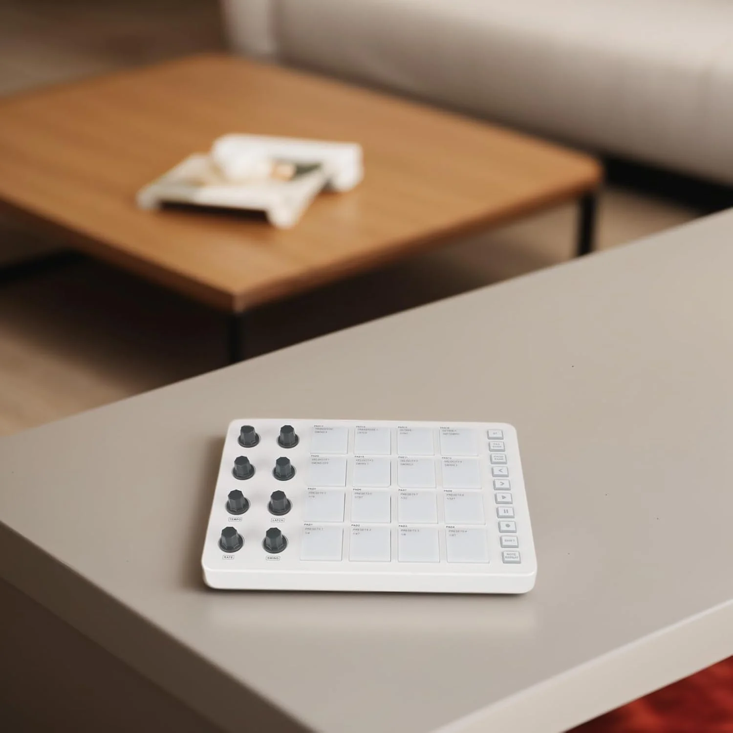 کنترلر MIDI مدل CHICIRIS، کنترلر پد درام بی‌سیم قدرتمند برای تولید موسیقی، استودیو، کنترلر USB MIDI برای اجرای زنده، Logic Pro X، Studio One، قابل حمل، ABS مشکی