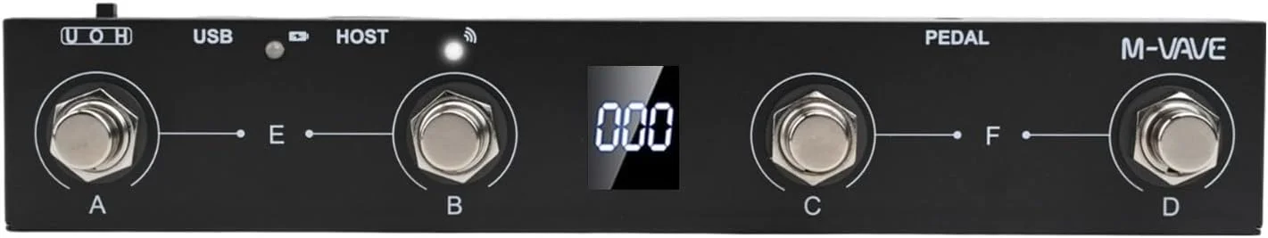 کنترلر پدال پایی MIDI شکلاتی MVAVE Plus با باتری قابل شارژ، 4 دکمه، اتصال USB برای کنترل یکپارچه افکت و ترکیب کلیدهای سفارشی (مشکی) کنترلر پدال پایی MIDI شکلاتی MVAVE Plus با باتری قابل شارژ، 4 دکمه، اتصال USB برای کنترل یکپارچه افکت و ترکیب کلیدهای سفارشی (مشکی)