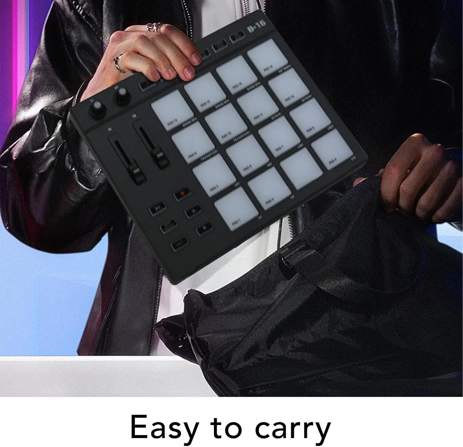 کنترلر پد USB MIDI Annadue برای تولید موسیقی با Ableton Live، برای FL Studio، با 16 پد درام، 2 فیدر قابل تنظیم، 2 دکمه قابل تنظیم