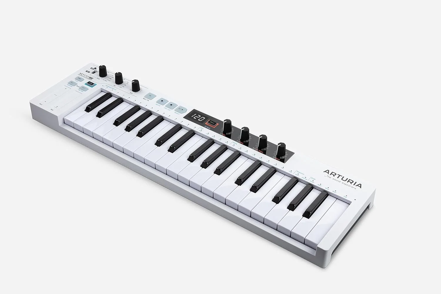 Arturia - Keystep 37- کنترلر MIDI خلاقانه، Sequencer، Arpeggiator و تولید کننده آکورد - کیبورد 37 کلیدی Slimkey، کنترلرهای MIDI CC قابل تخصیص، حالت مقیاس، گزینه های اتصال متنوع